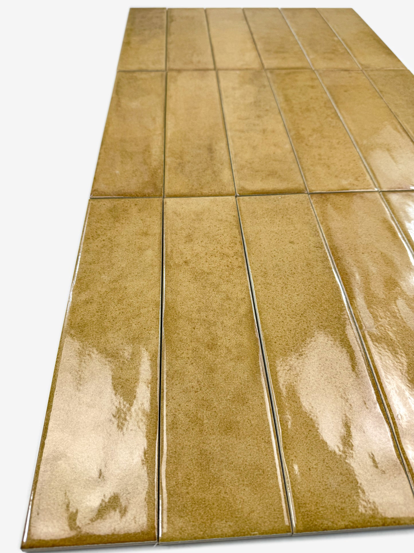 Amalfi Dawn Series Peanut Brown Glossy Porcelain Artisanal Tile