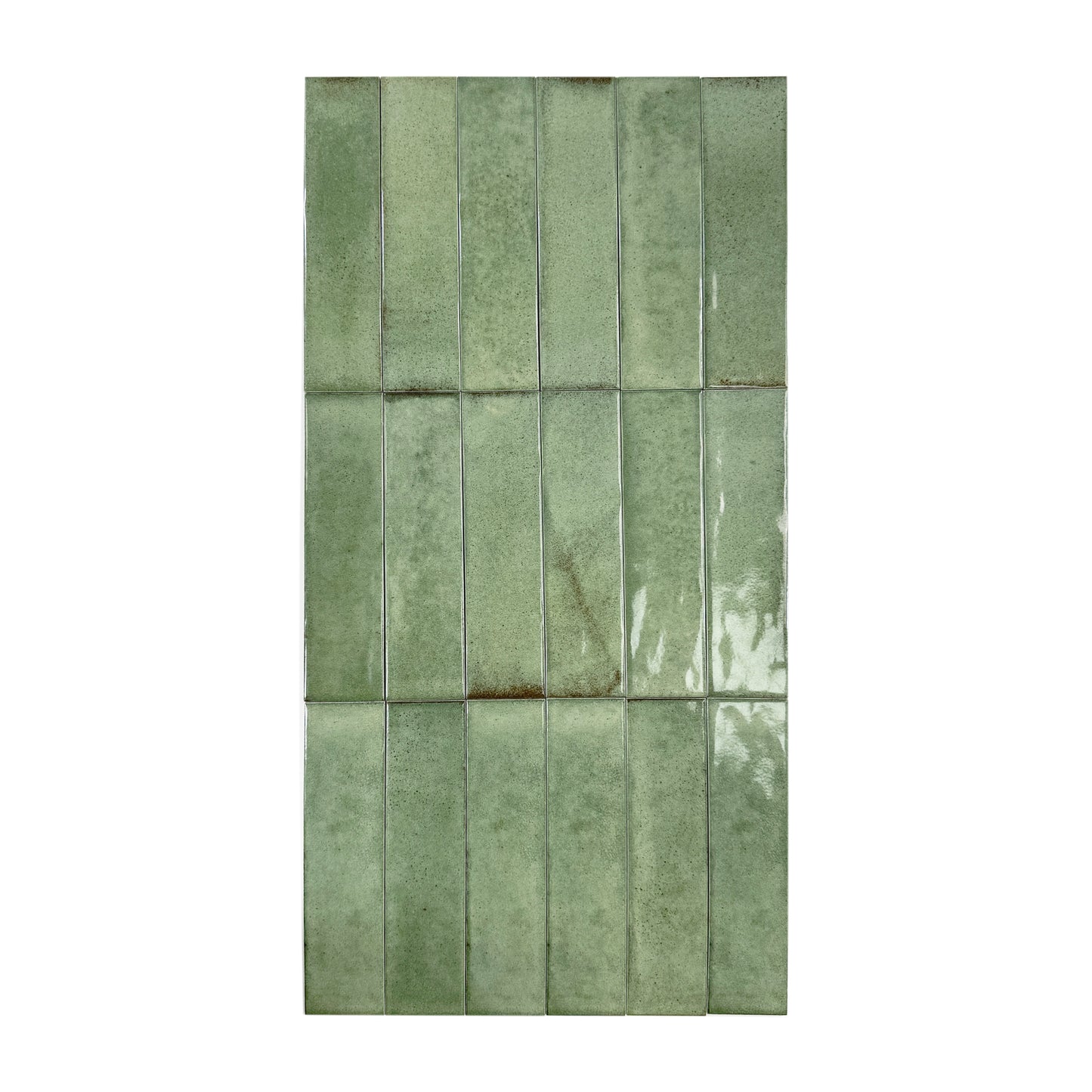 Amalfi Dawn Series  Pickle Green Glossy Porcelain Artisanal Tile
