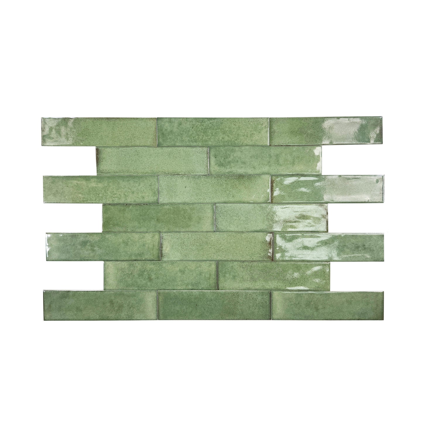 Amalfi Dawn Series  Pickle Green Glossy Porcelain Artisanal Tile