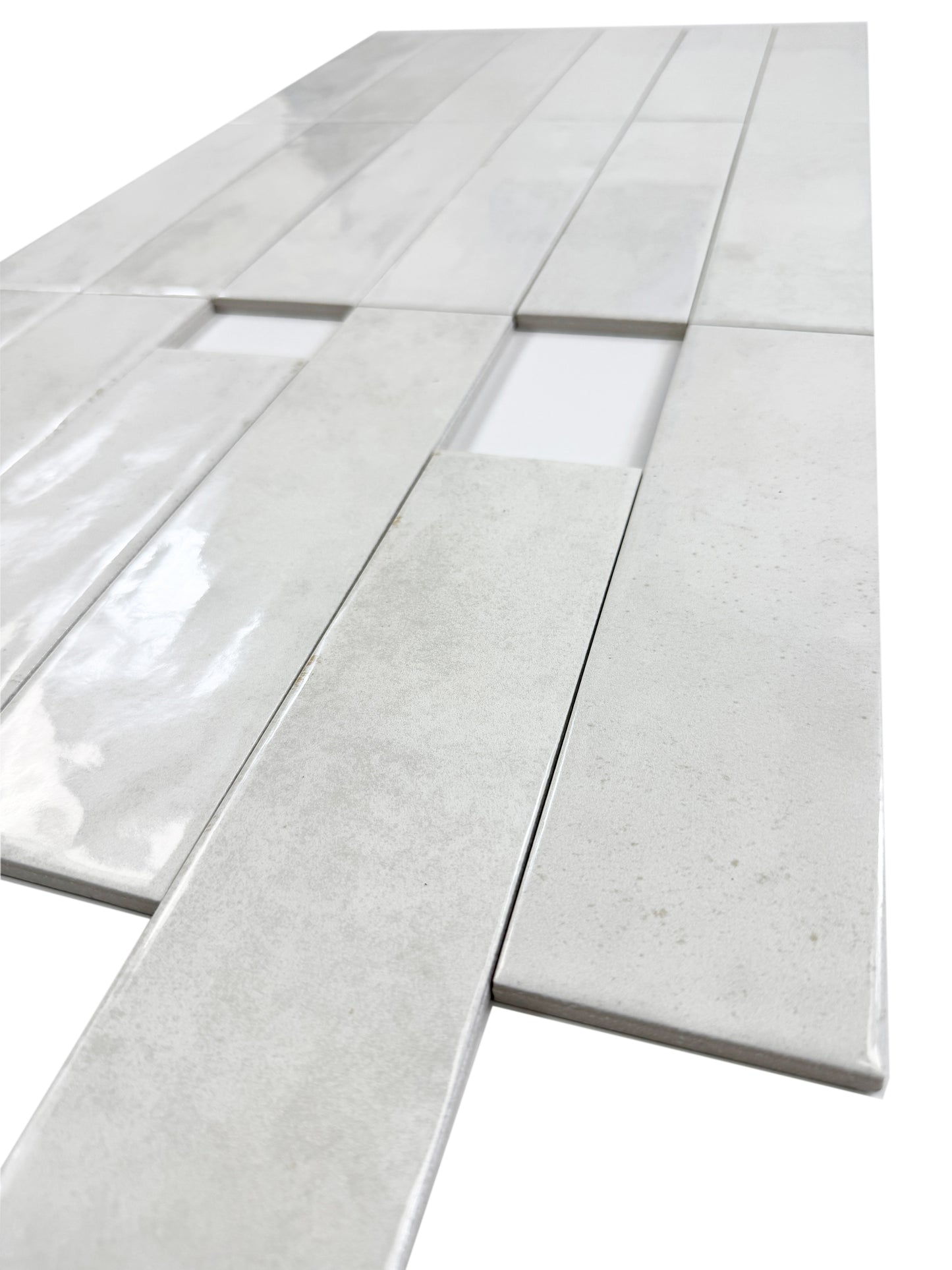 Amalfi Dawn Series  Cotton White Glossy Porcelain Artisanal Tile
