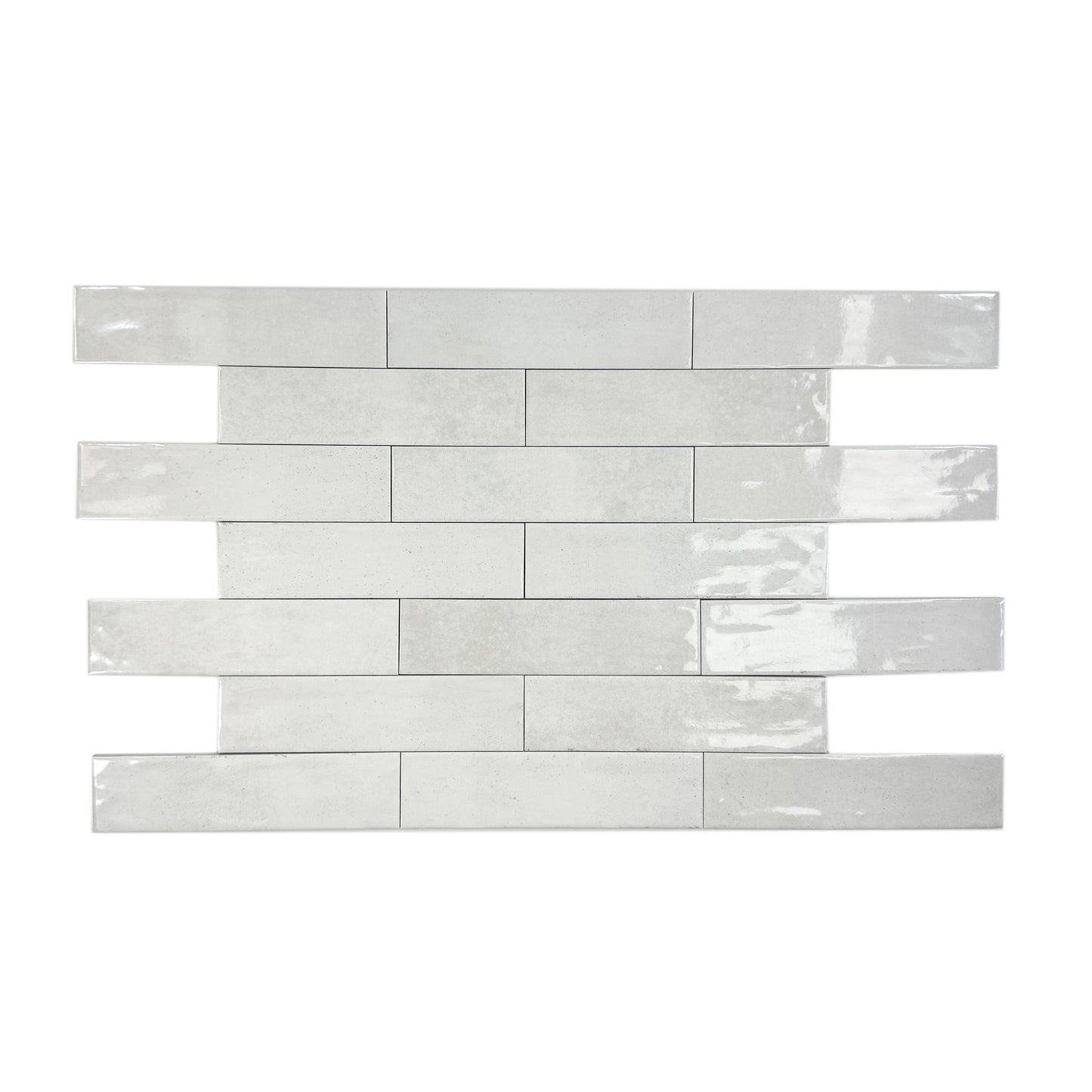 Amalfi Dawn Series  Cotton White Glossy Porcelain Artisanal Tile