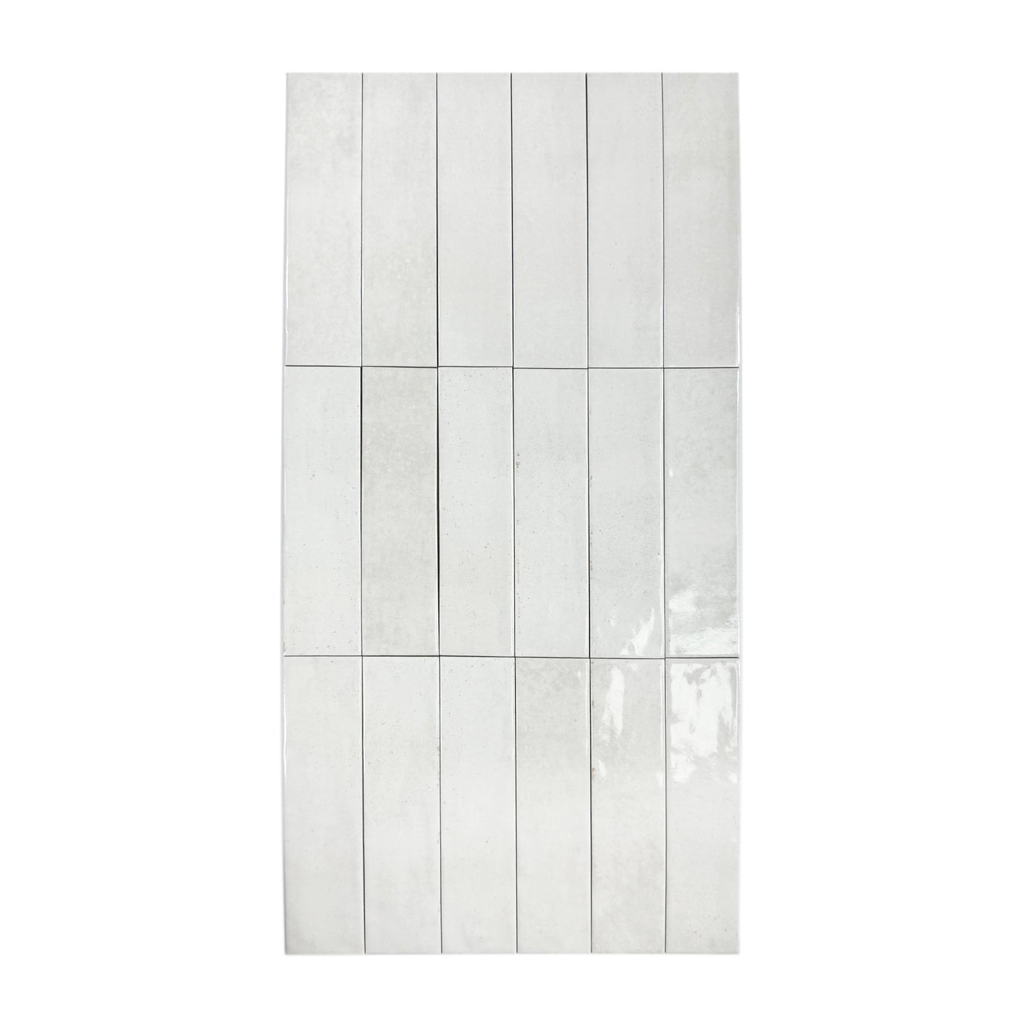 Amalfi Dawn Series  Cotton White Glossy Porcelain Artisanal Tile