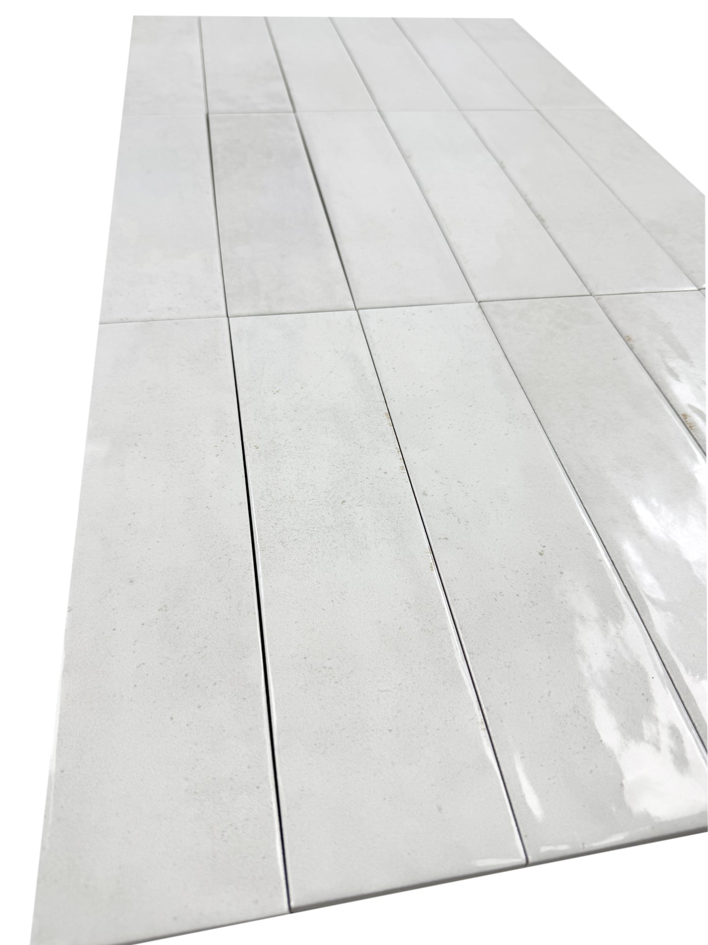 Amalfi Dawn Series  Cotton White Glossy Porcelain Artisanal Tile
