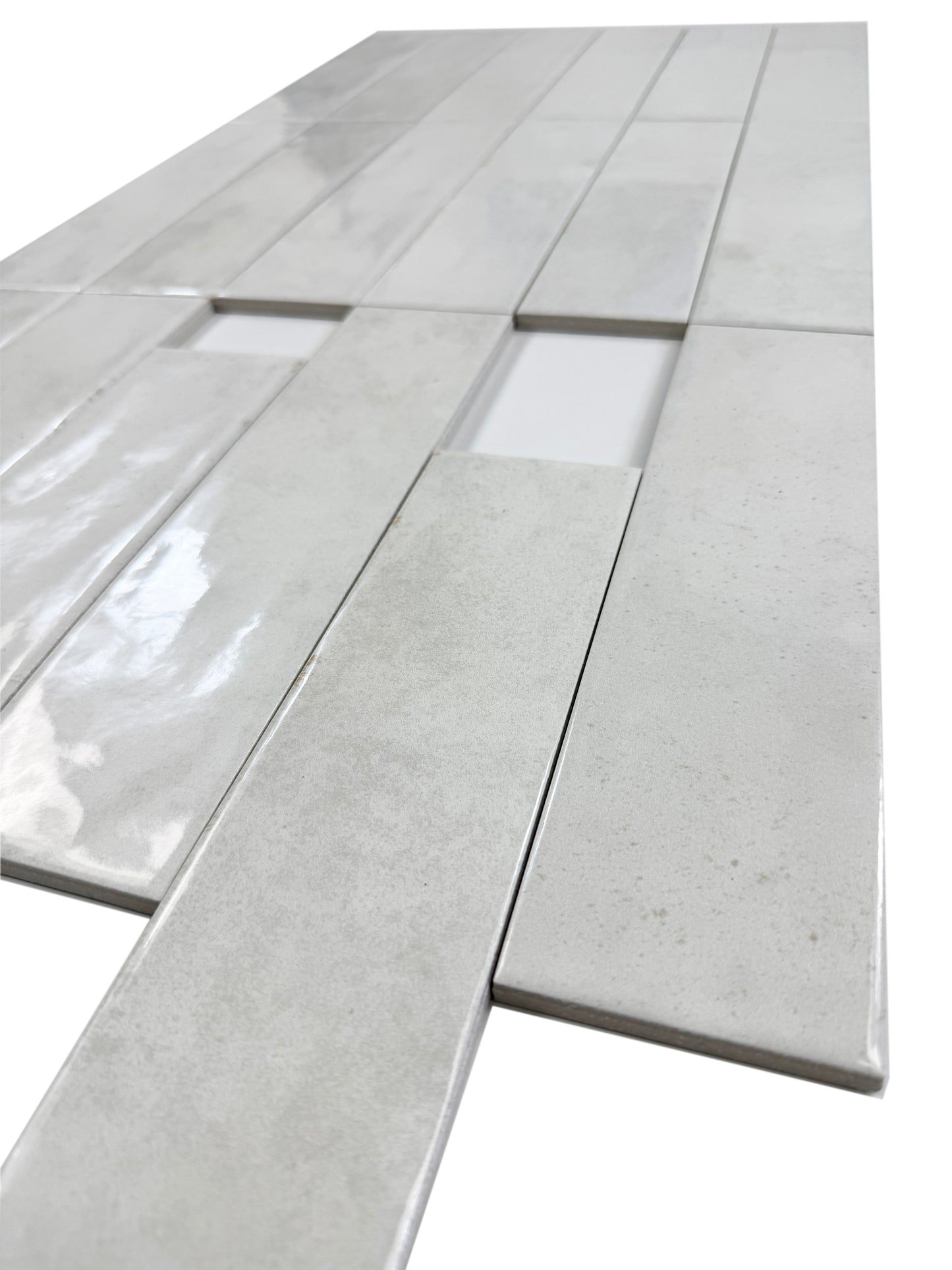 Amalfi Dawn Series  Cotton White Glossy Porcelain Artisanal Tile