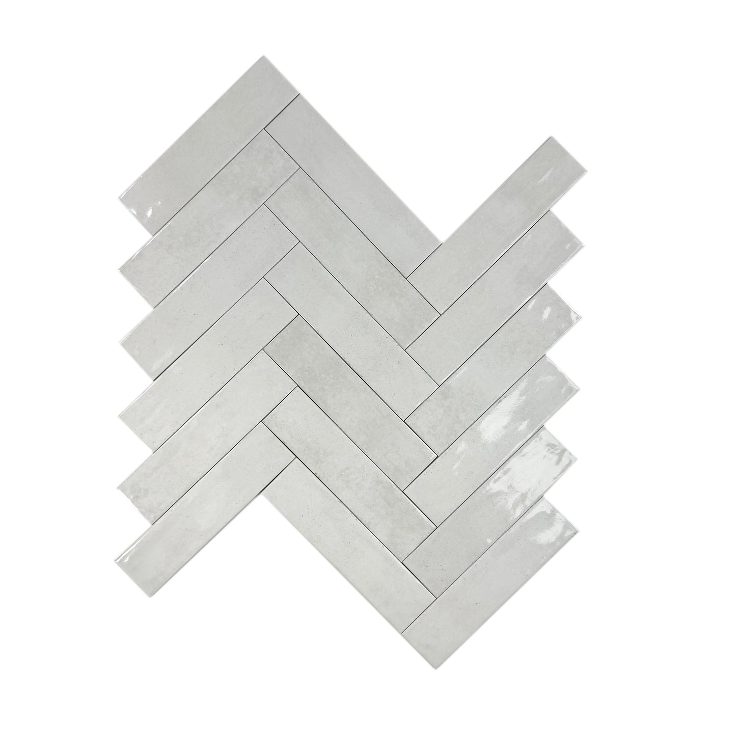 Amalfi Dawn Series  Cotton White Glossy Porcelain Artisanal Tile
