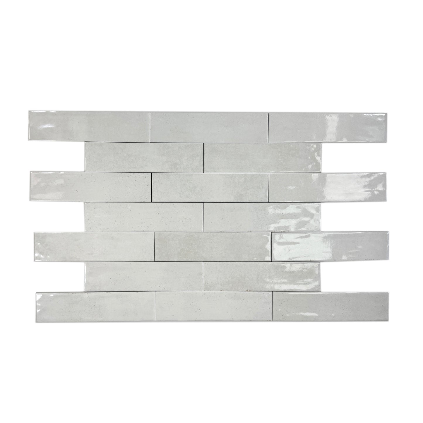 Amalfi Dawn Series  Cotton White Glossy Porcelain Artisanal Tile