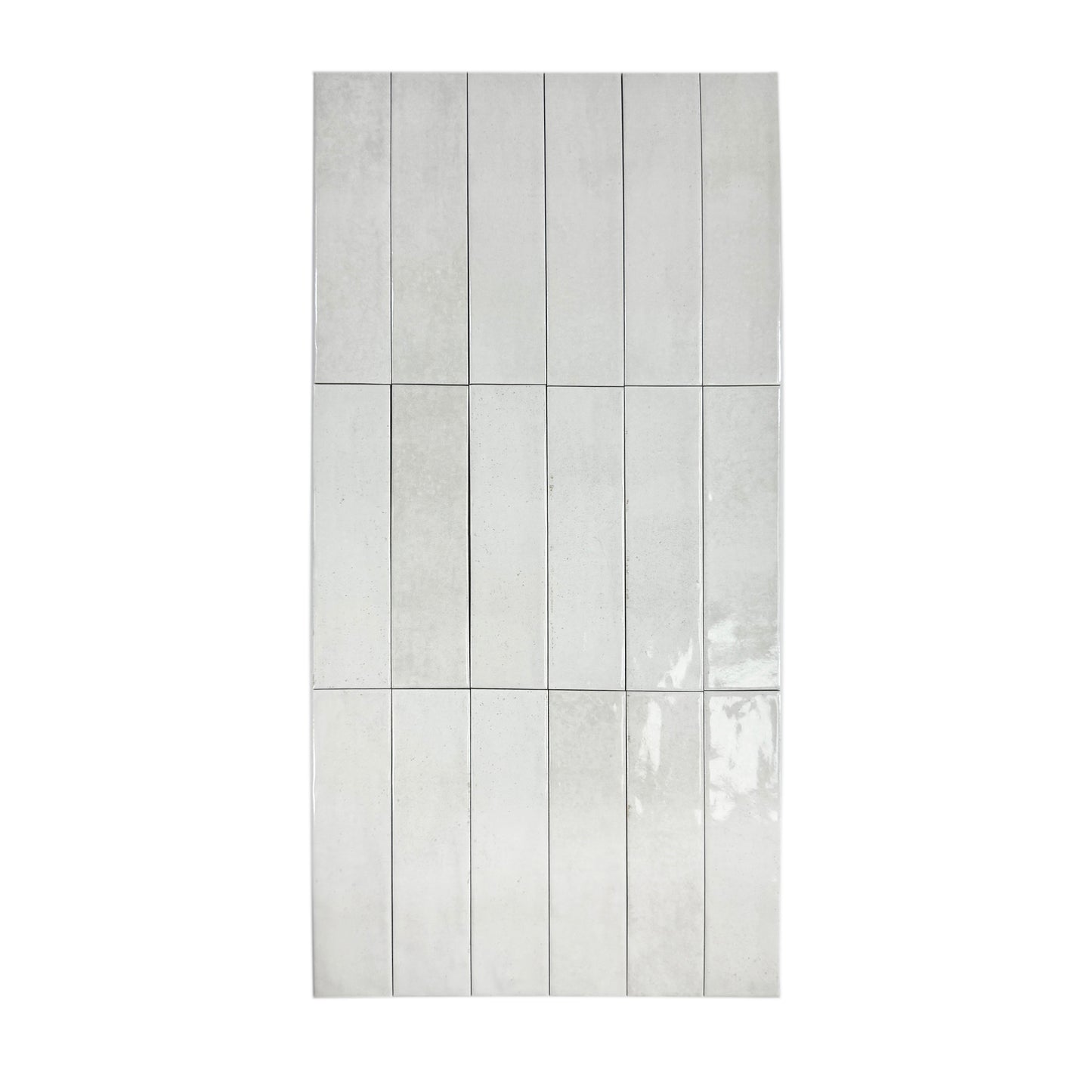 Amalfi Dawn Series  Cotton White Glossy Porcelain Artisanal Tile