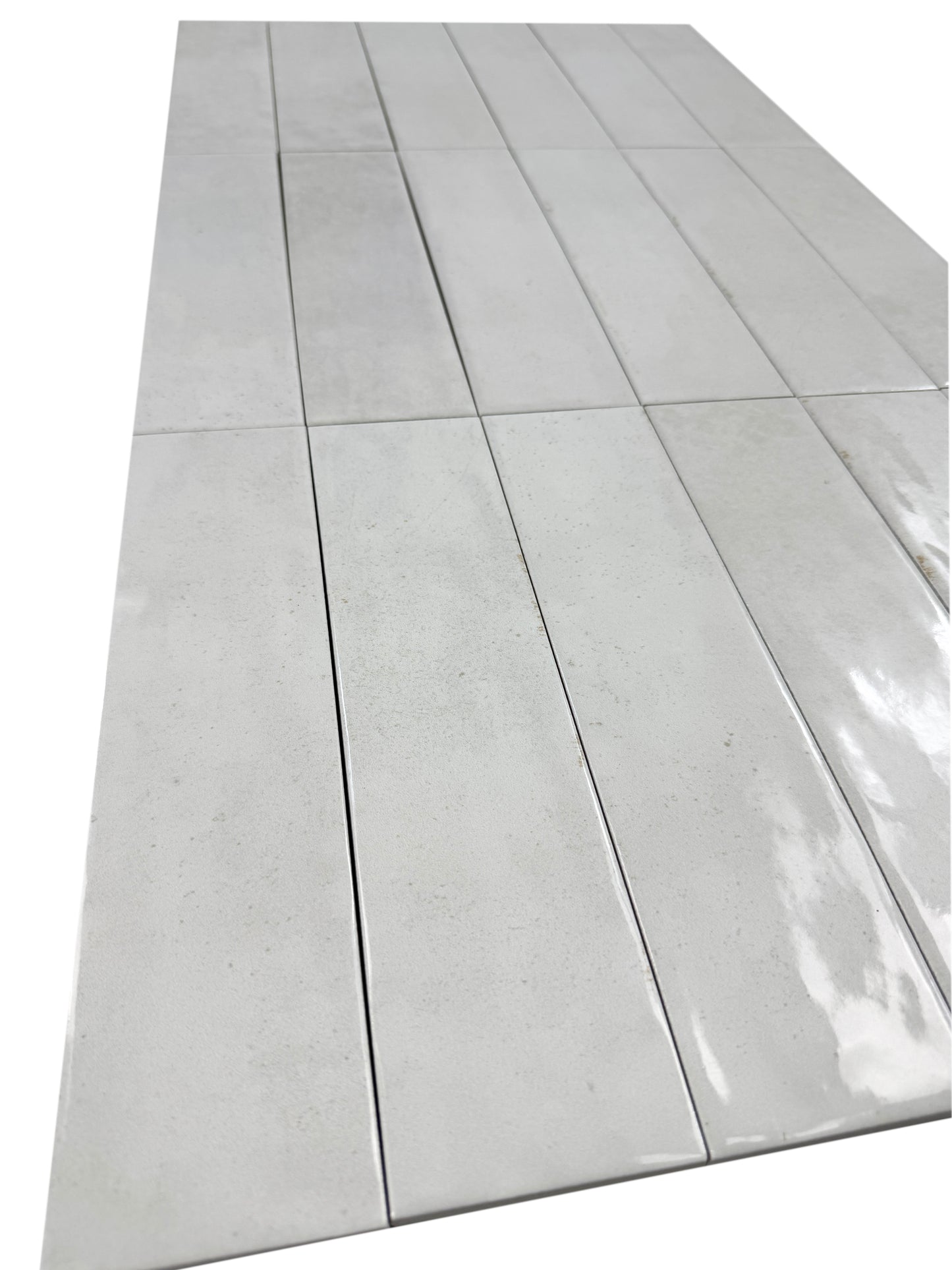 Amalfi Dawn Series  Cotton White Glossy Porcelain Artisanal Tile