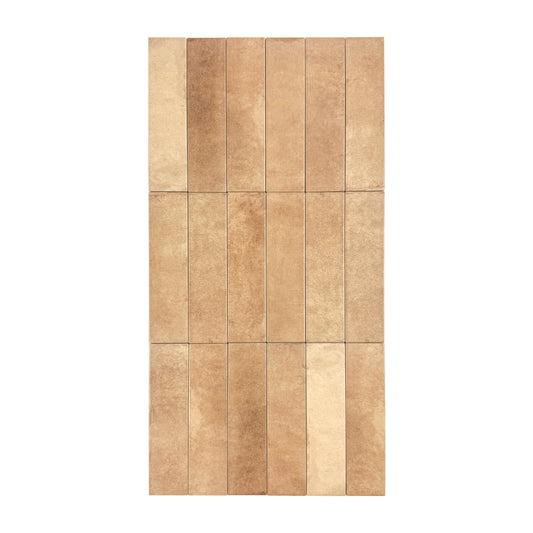 Amalfi Dawn Series  Light Coffee Brown Matte Porcelain Artisanal Tile