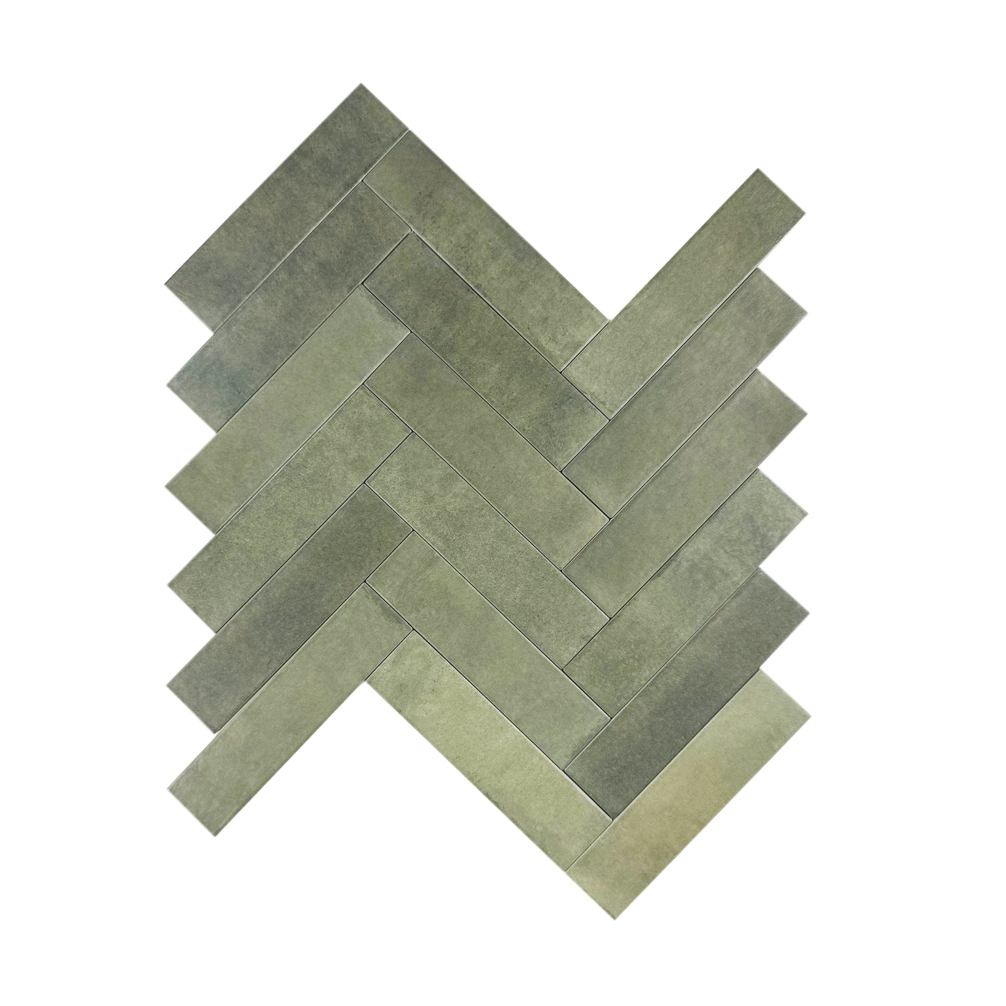 Amalfi Dawn Series  Fern Green Matte Porcelain Artisanal Tile