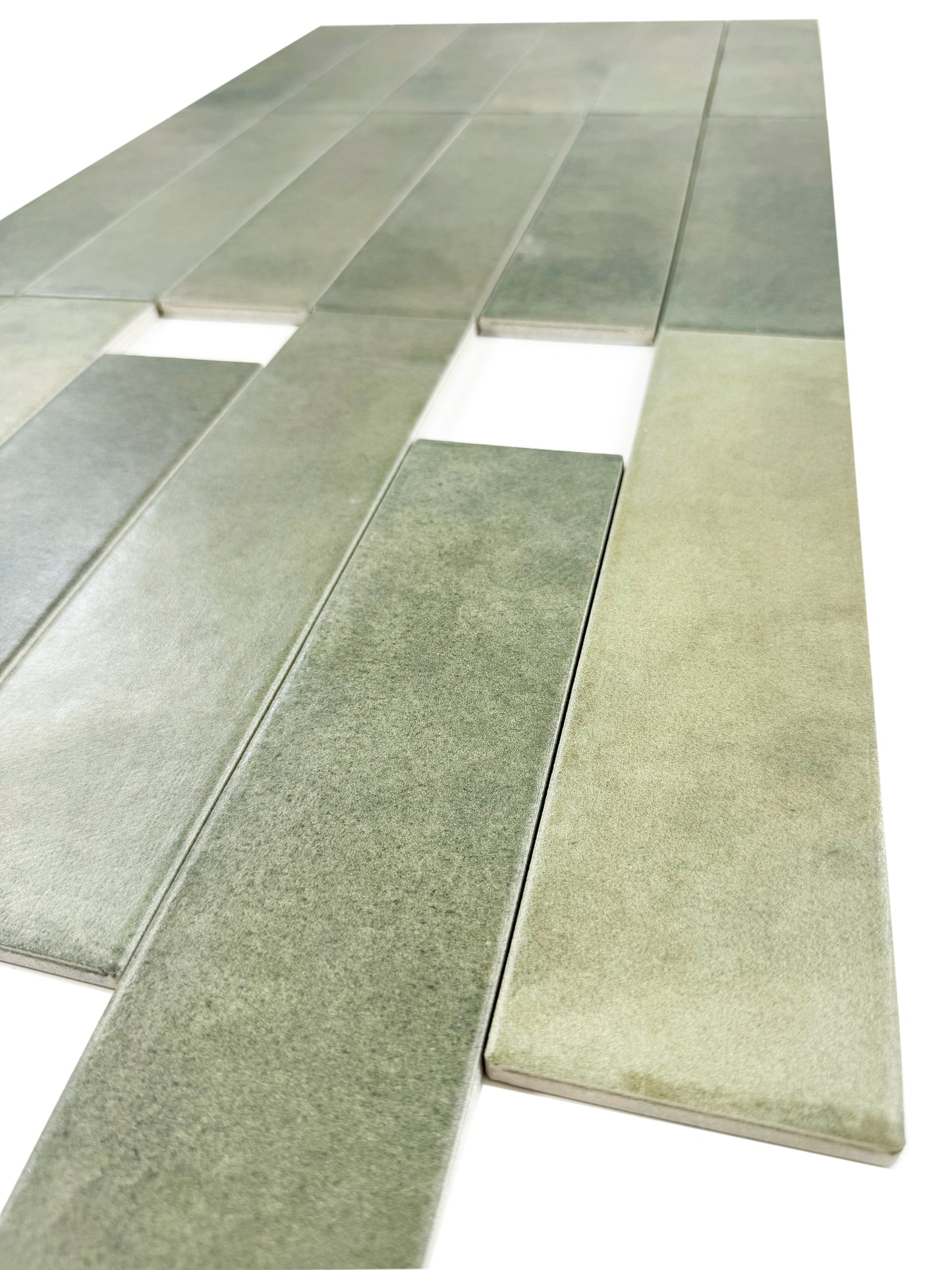 Amalfi Dawn Series  Fern Green Matte Porcelain Artisanal Tile