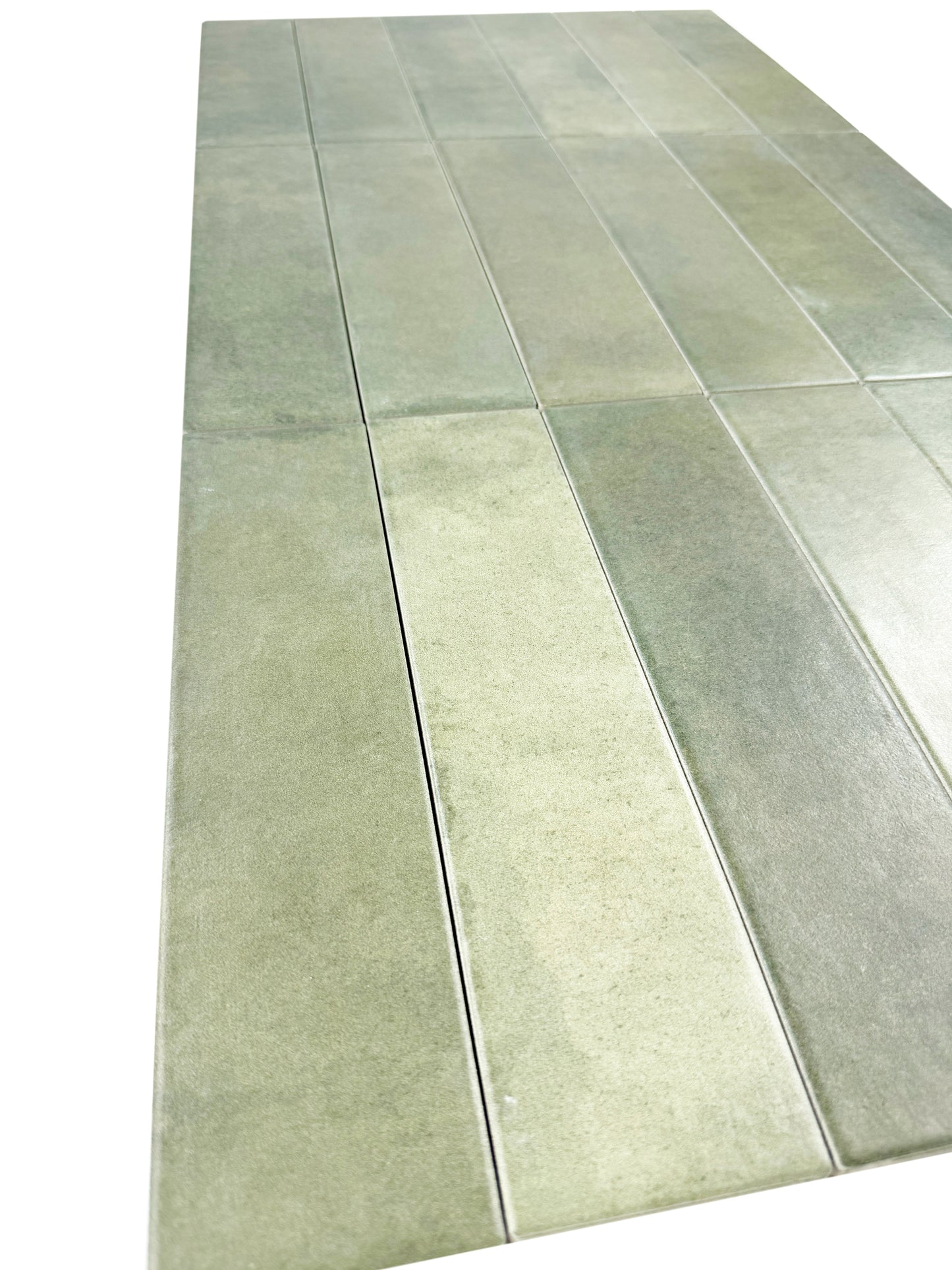 Amalfi Dawn Series  Fern Green Matte Porcelain Artisanal Tile