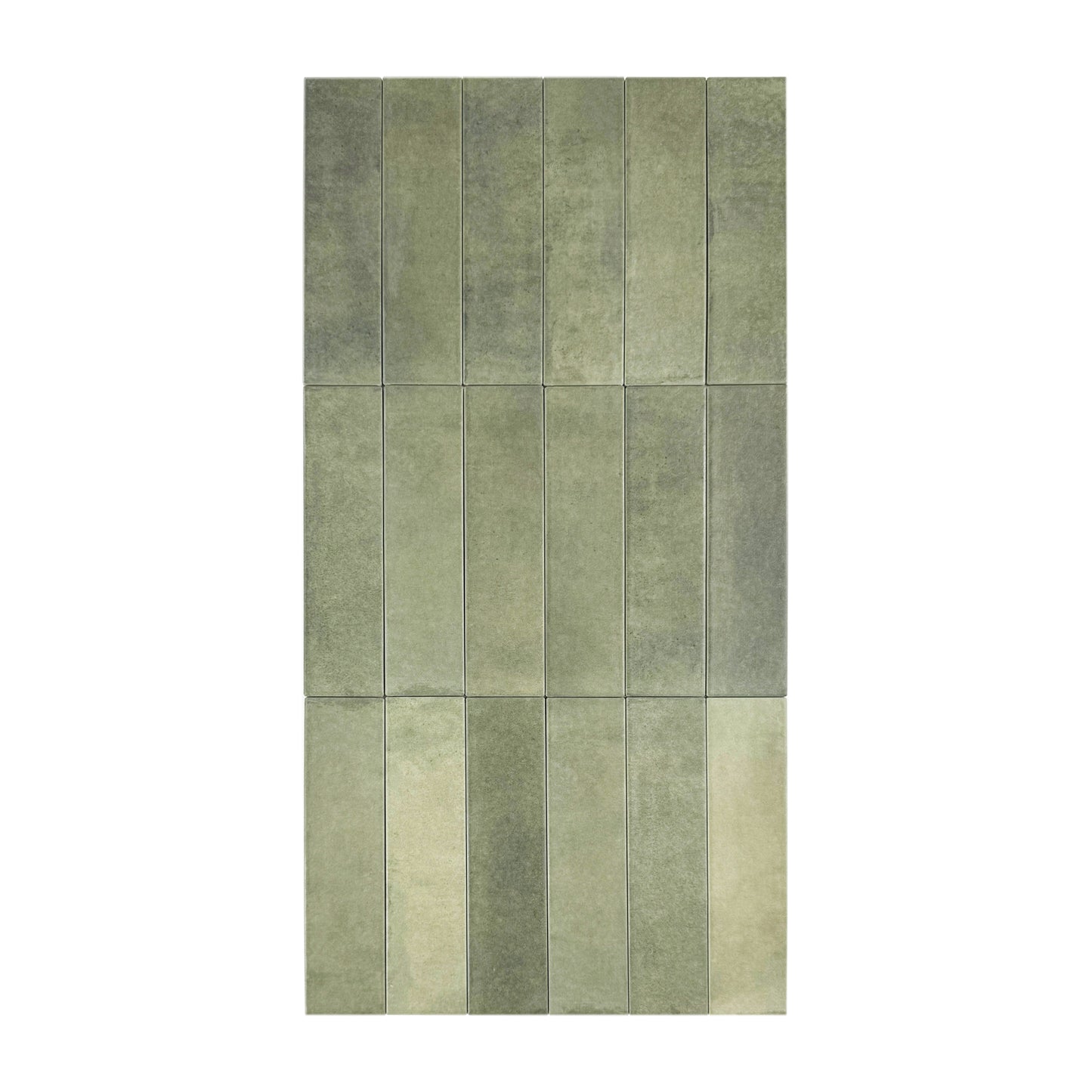 Amalfi Dawn Series  Fern Green Matte Porcelain Artisanal Tile