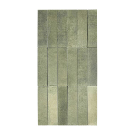 Amalfi Dawn Series  Fern Green Matte Porcelain Artisanal Tile