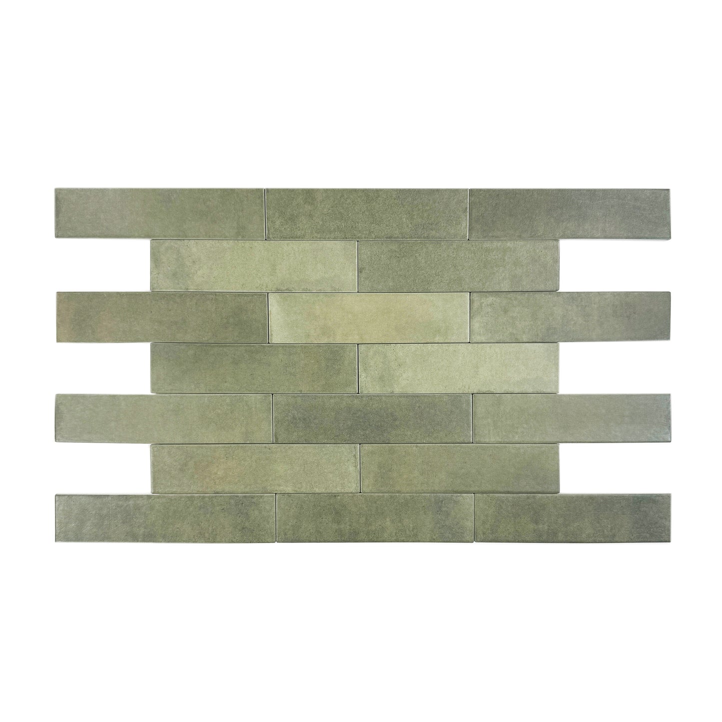 Amalfi Dawn Series  Fern Green Matte Porcelain Artisanal Tile