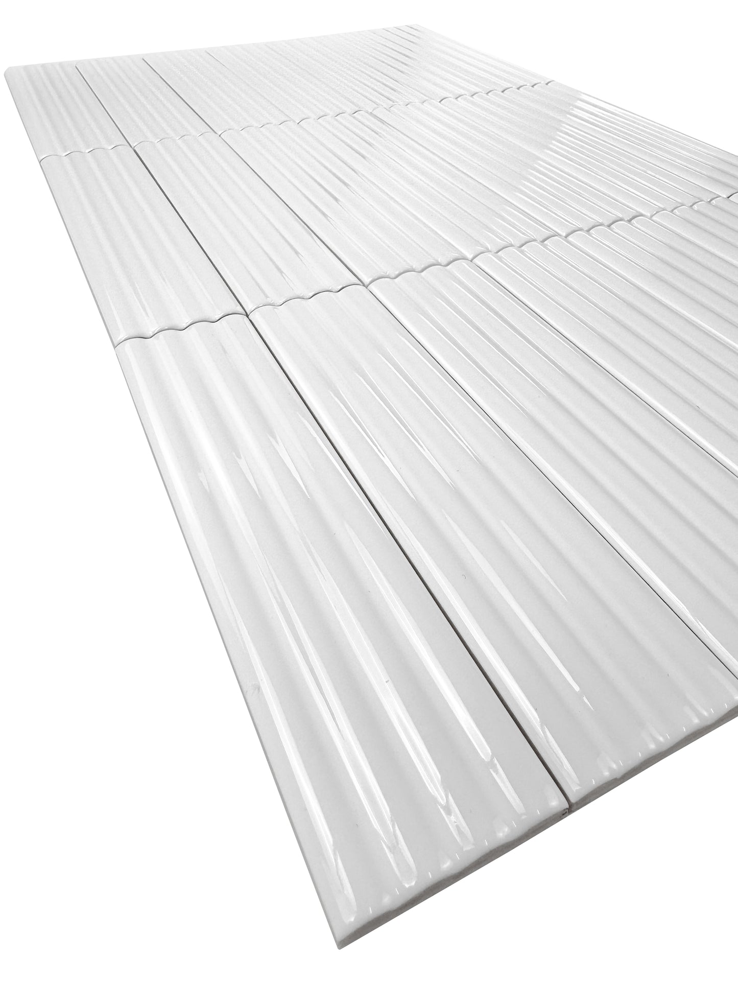 Soft White Matte Ceramic Artisanal Tile