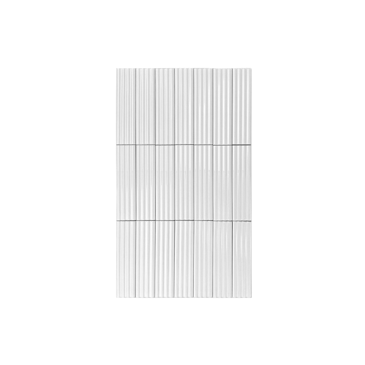 Soft White Matte Ceramic Artisanal Tile