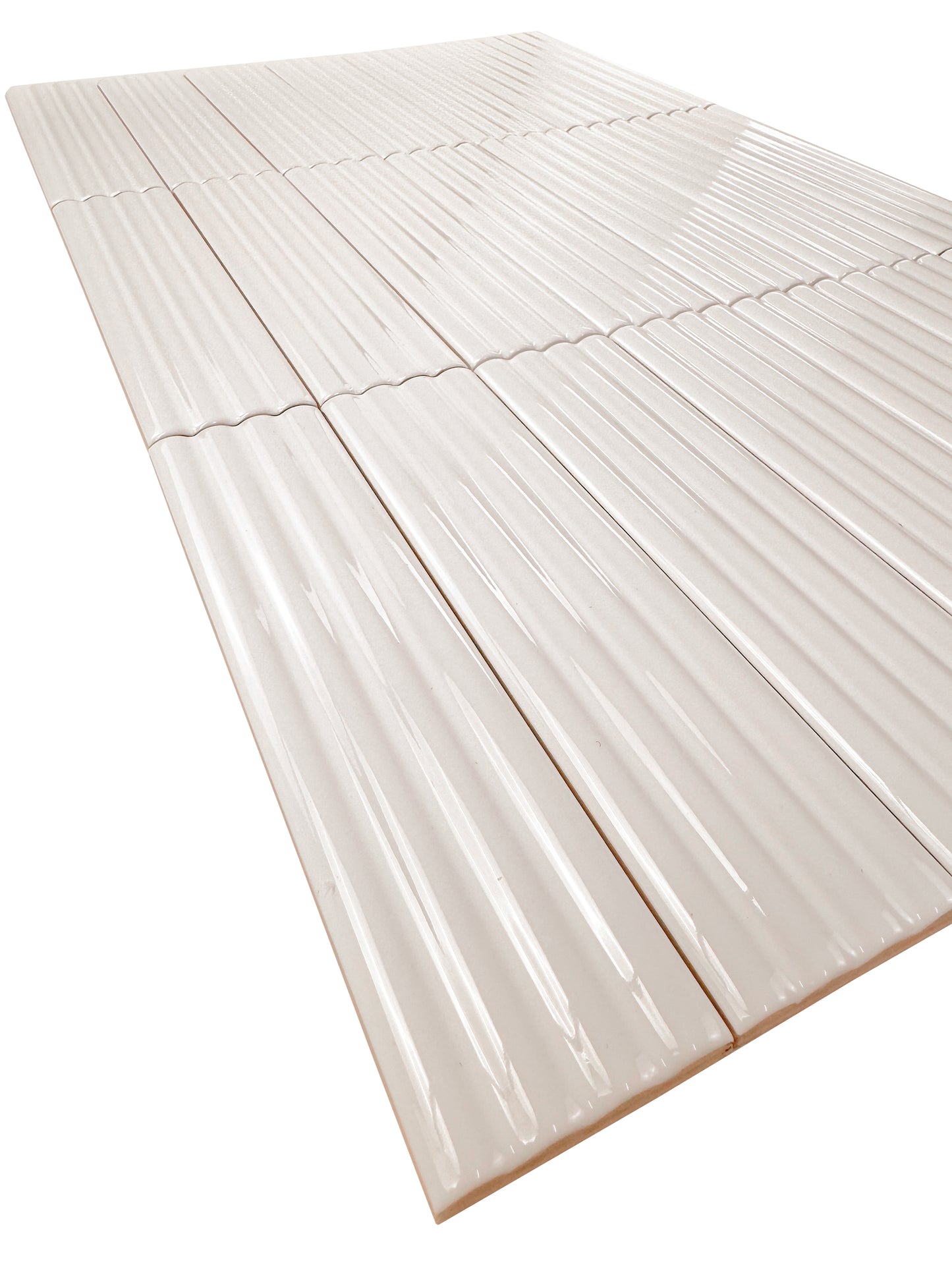 Warm Cream Glossy Ceramic Artisanal Tile