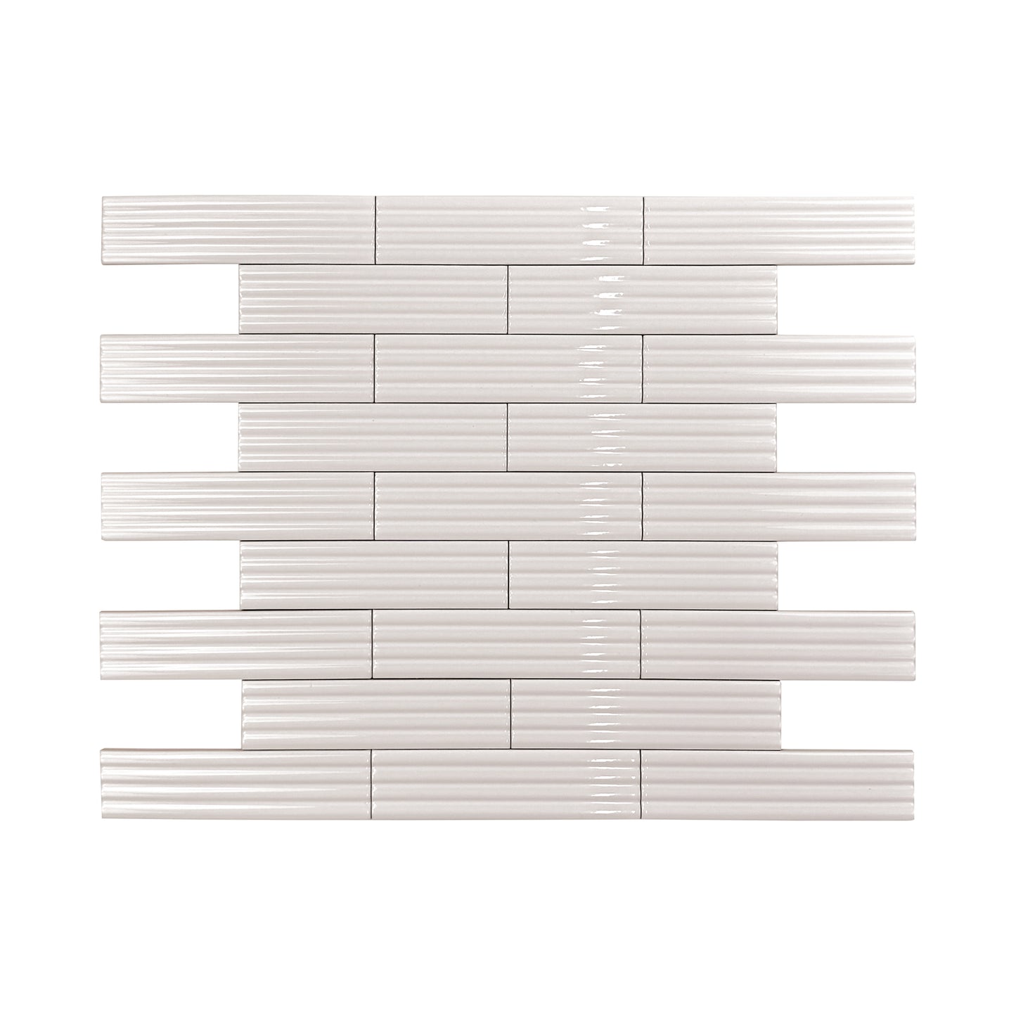 Warm Cream Glossy Ceramic Artisanal Tile
