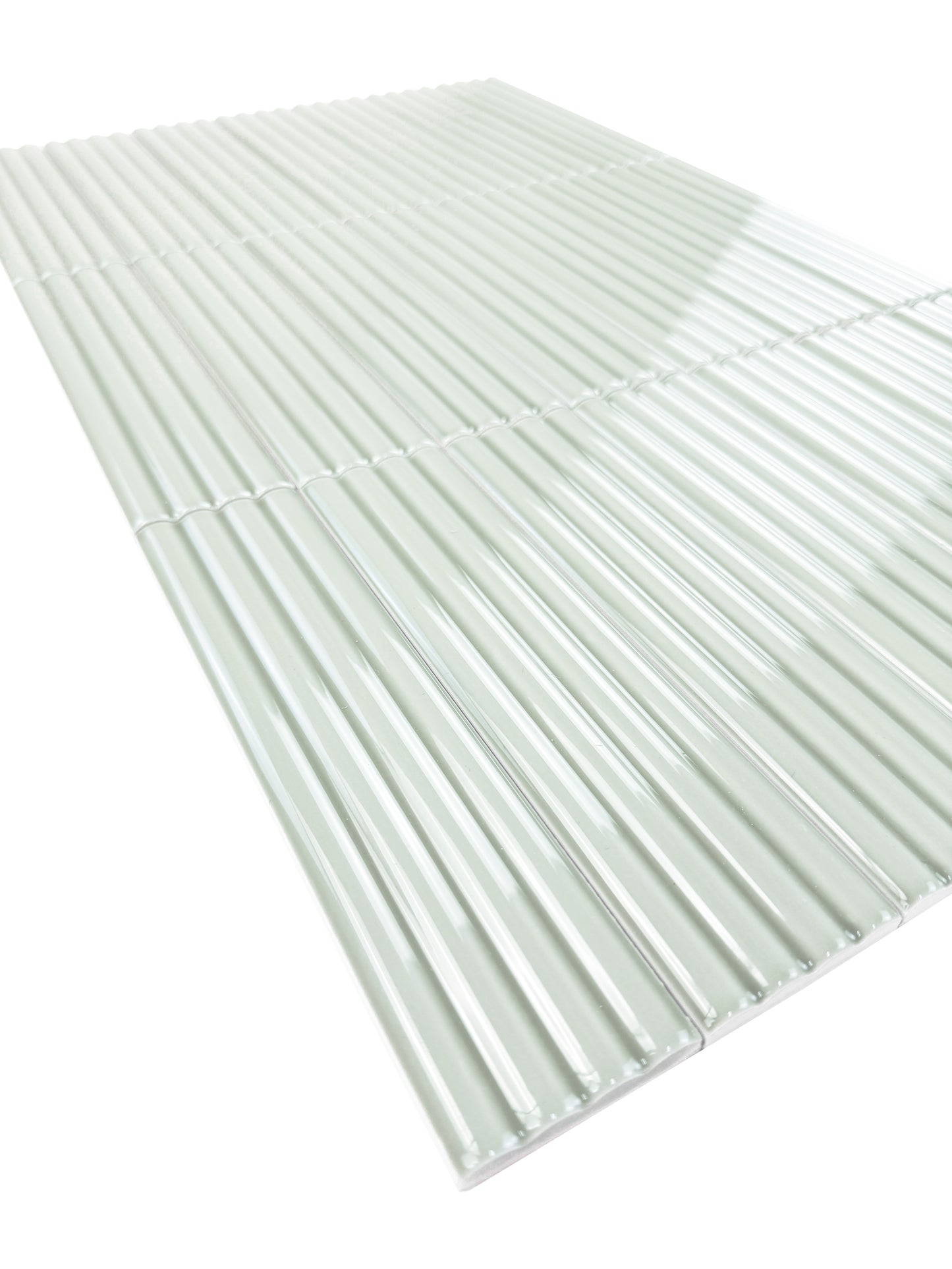 Pale Mint Glossy Ceramic Artisanal Tile