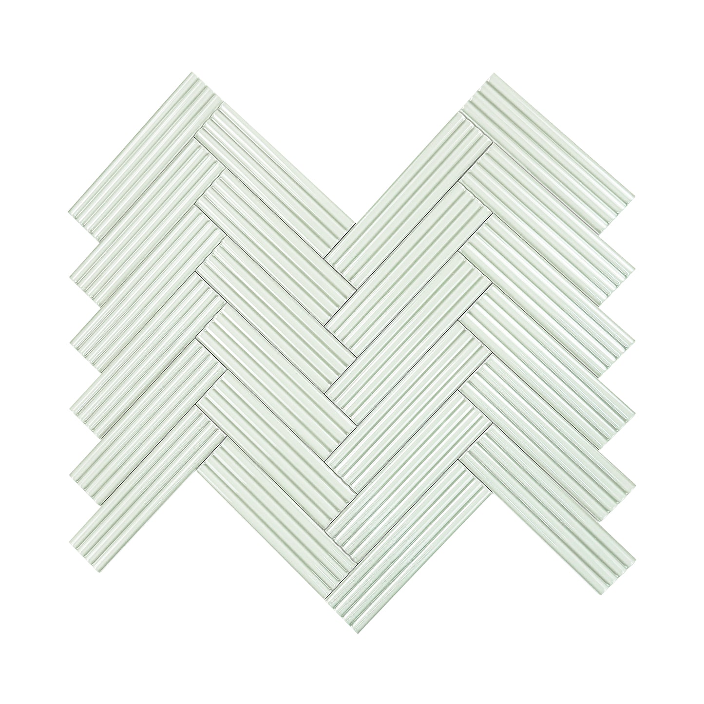 Pale Mint Glossy Ceramic Artisanal Tile