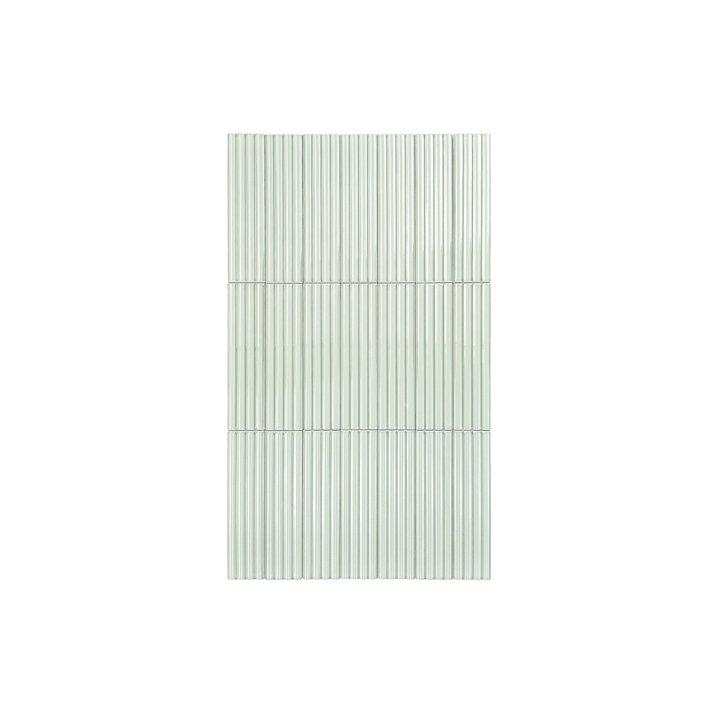 Pale Mint Glossy Ceramic Artisanal Tile