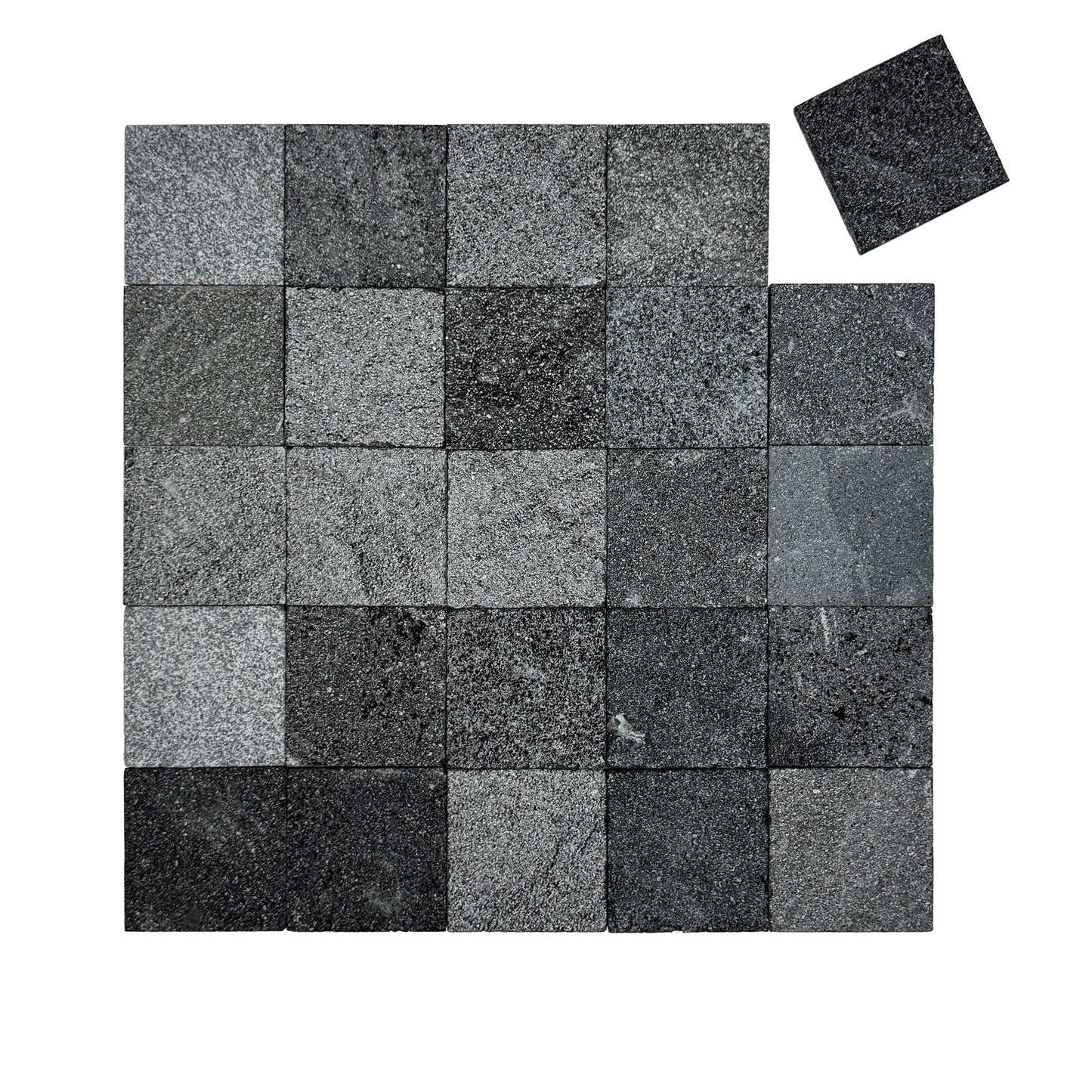 Natural Sukabumi Black Lava Stone Tiles