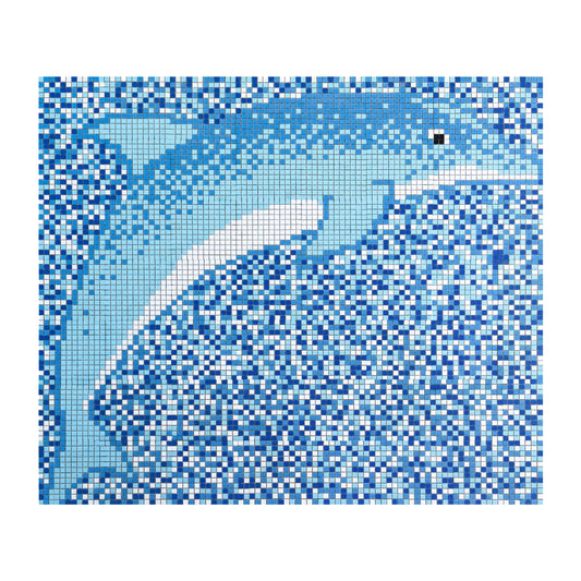 Dolphin Dreams Series Dolphin Pattern Porcelain Mosaic 25104