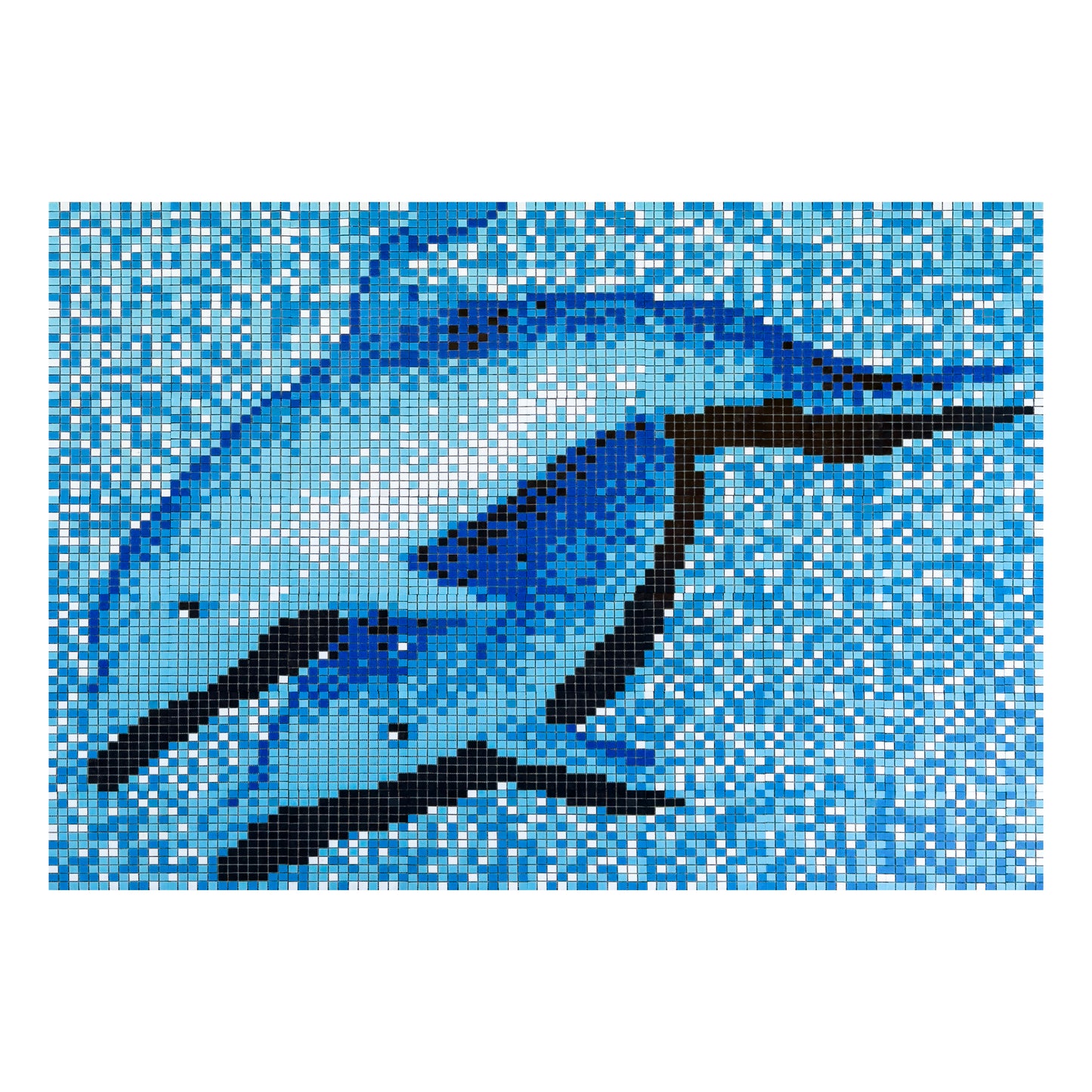 Dolphin Dreams Series Dolphin Pattern Porcelain Mosaic 25301