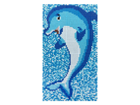 Dolphin Dreams Series Dolphin Pattern Porcelain Mosaic 25302