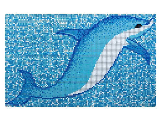 Dolphin Dreams Series Dolphin Pattern Porcelain Mosaic 25303