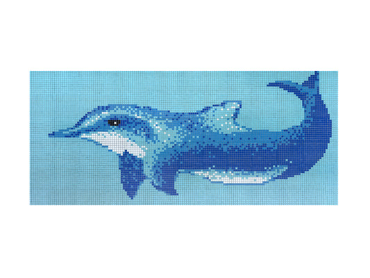 Dolphin Dreams Series Dolphin Pattern Porcelain Mosaic 25605