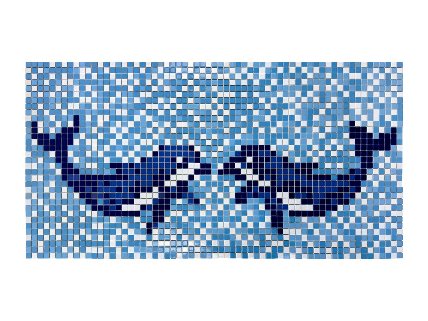 Dolphin Dreams Series Dolphin Pattern Porcelain Mosaic 83003