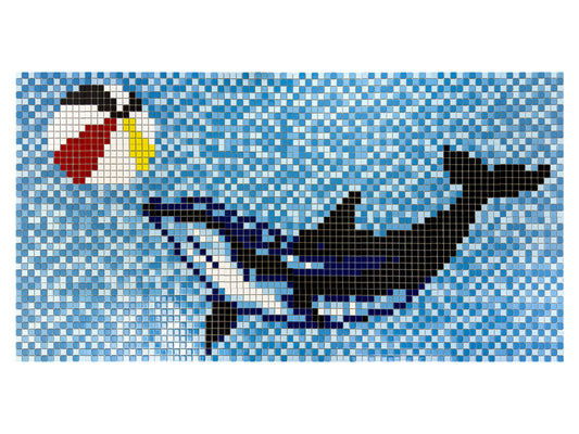 Dolphin Dreams Series Dolphin Pattern Porcelain Mosaic 83308