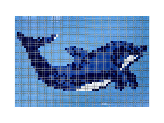 Dolphin Dreams Series Dolphin Pattern Porcelain Mosaic 85502