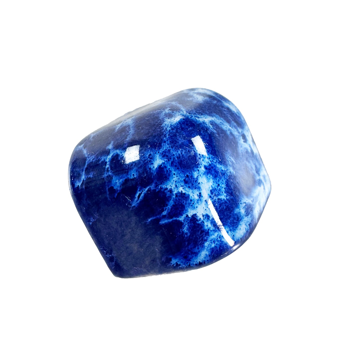 Luminous Corners Series  Blue Small Three-Way External Corner Crystalline Glazed Porcelain