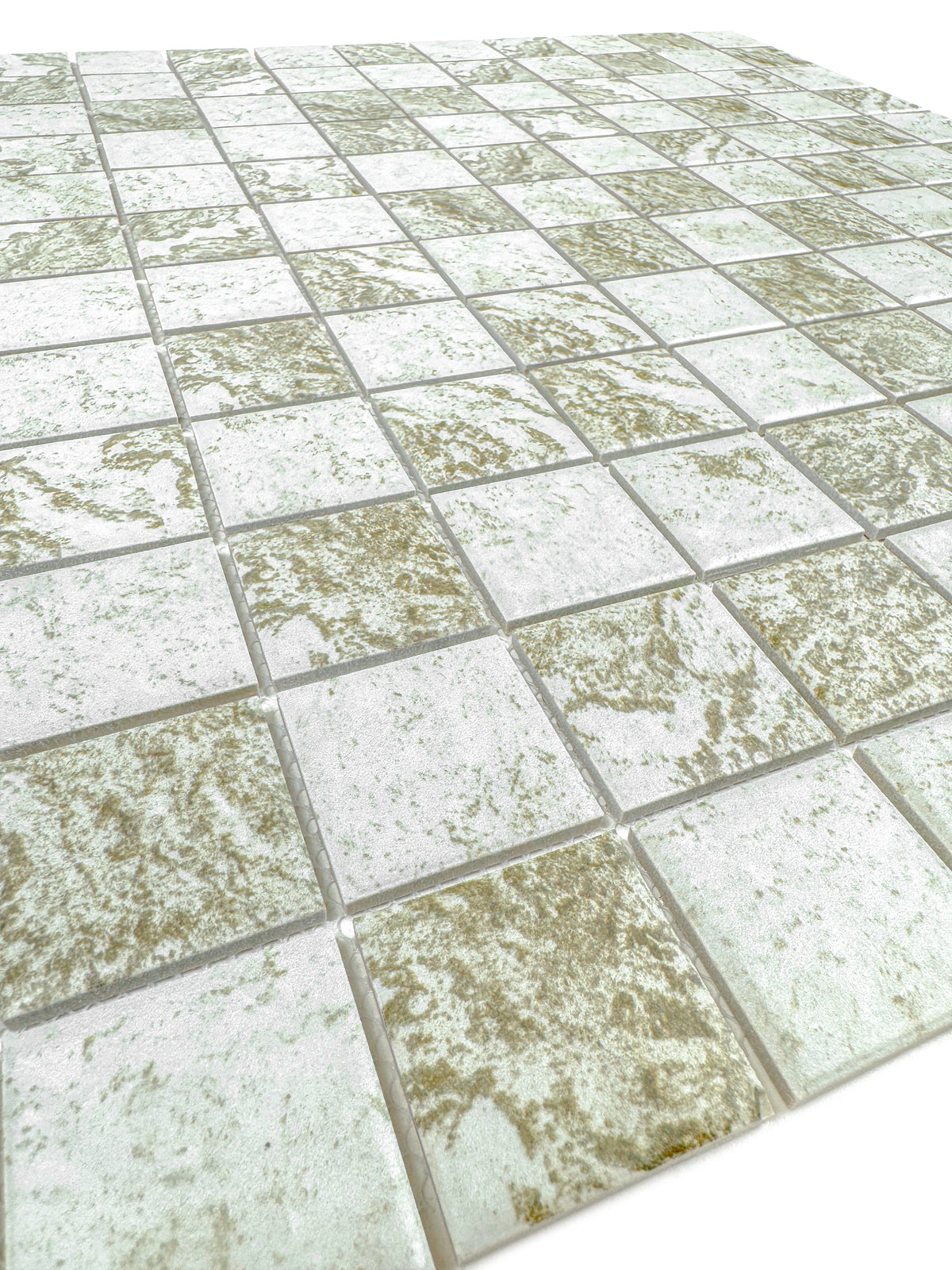 Majestic Naturale Light Off White & Brown & Gray Mixed Stone Pattern Porcelain Mosaic