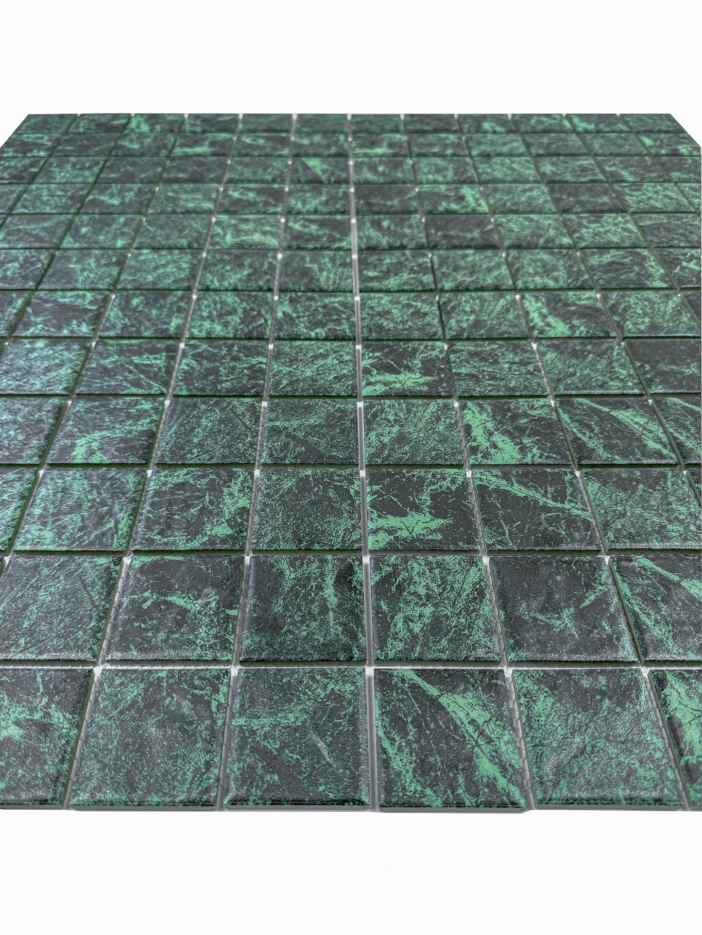 Majestic Naturale Green Big Flower Marble Pattern Porcelain Mosaic