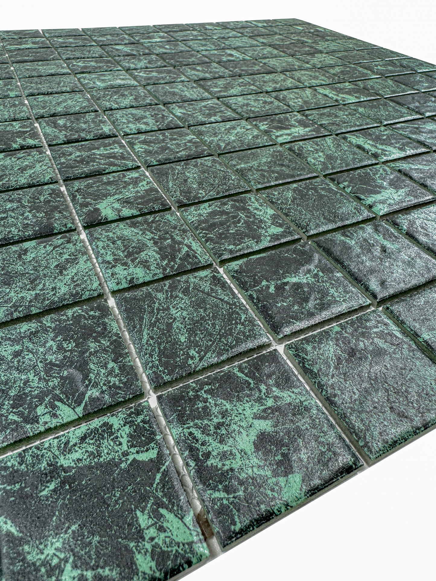 Majestic Naturale Green Big Flower Marble Pattern Porcelain Mosaic