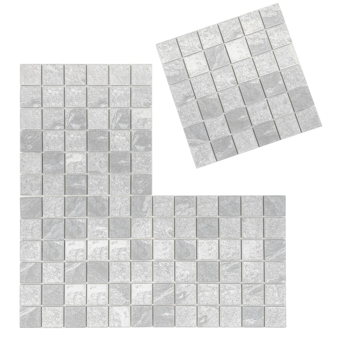 Majestic Naturale Glacier Grey Stone Pattern Flat Surface Porcelain Mosaic
