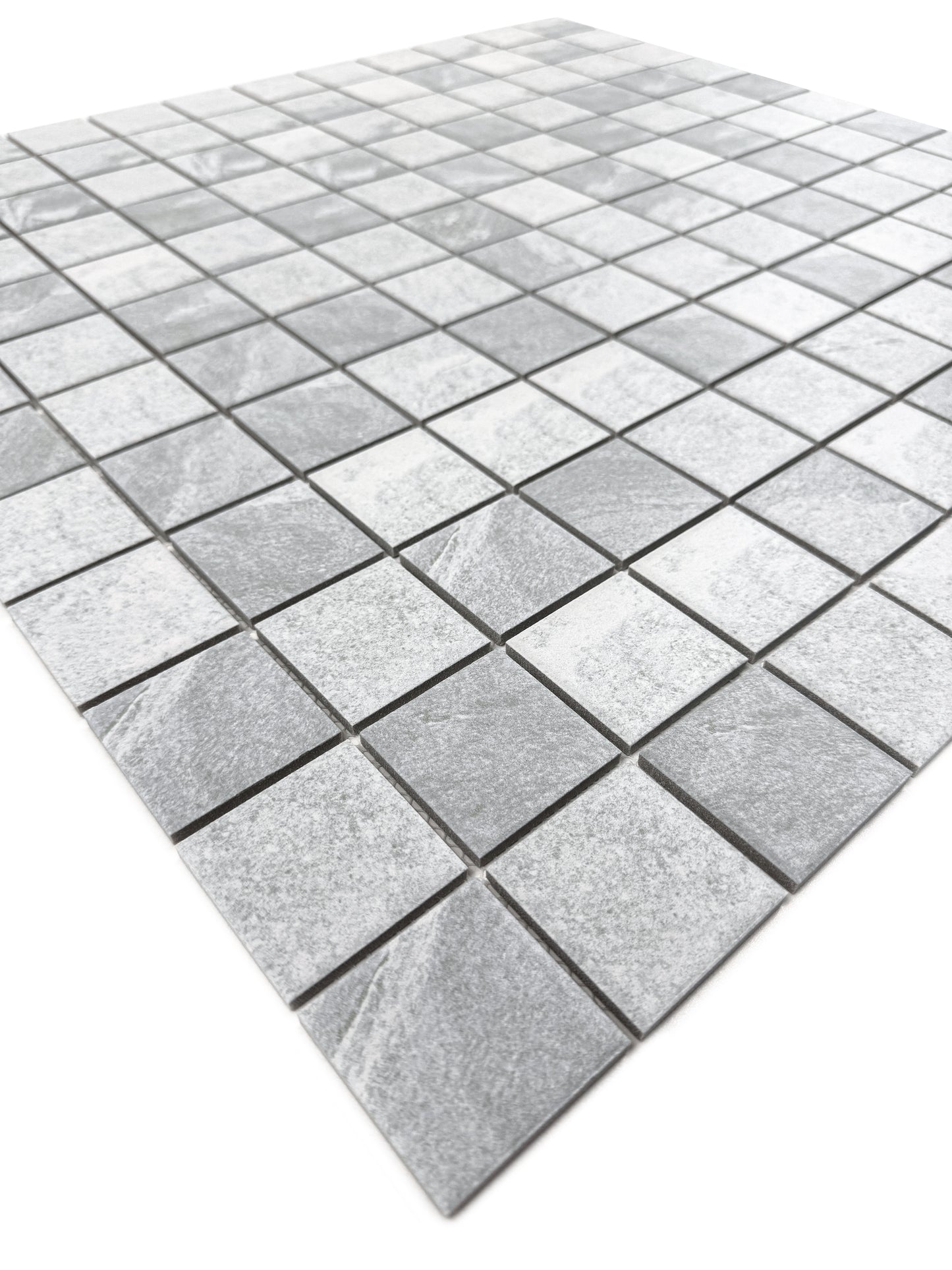 Majestic Naturale Glacier Grey Stone Pattern Flat Surface Porcelain Mosaic
