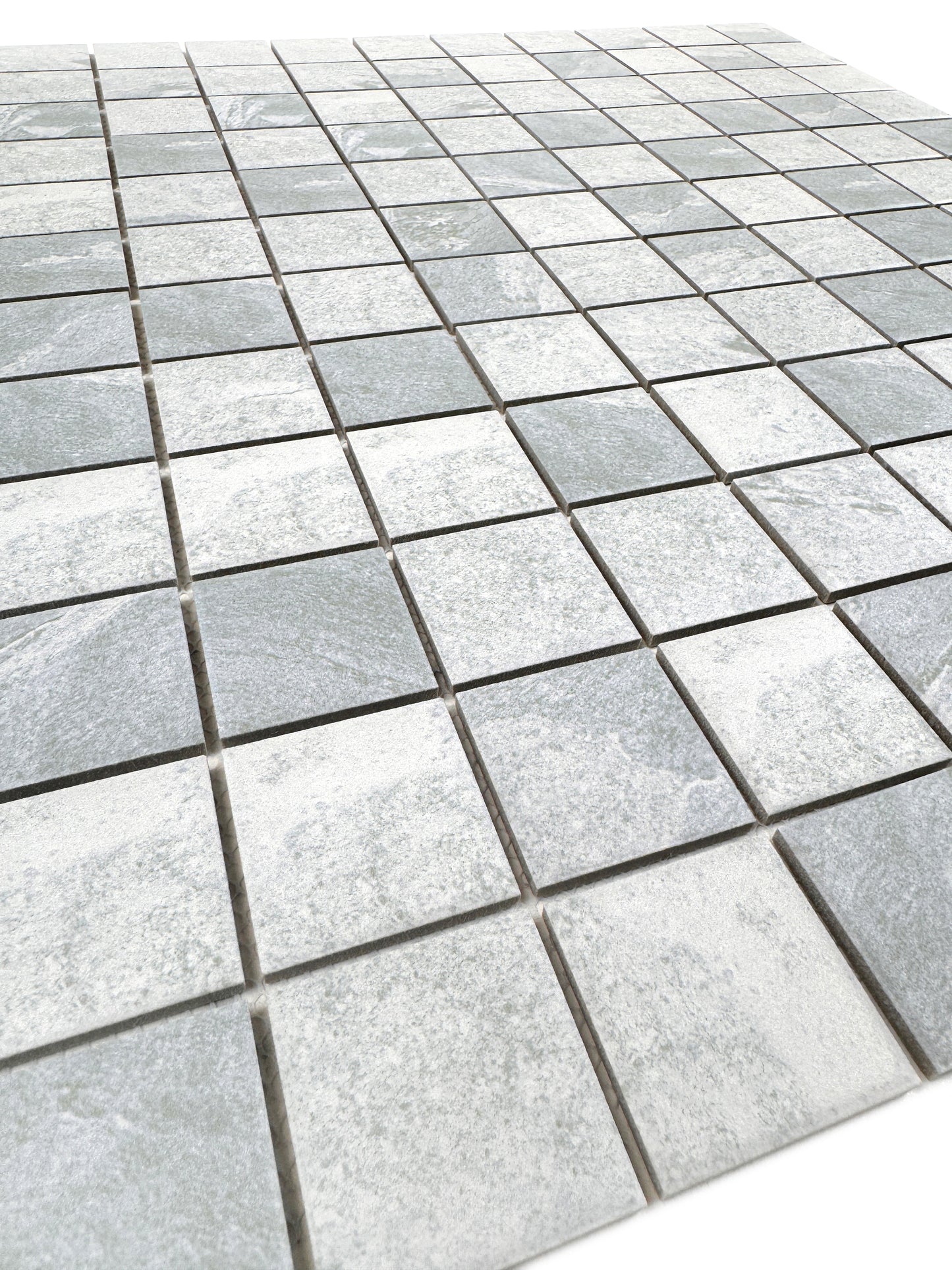 Majestic Naturale Glacier Grey Stone Pattern Flat Surface Porcelain Mosaic
