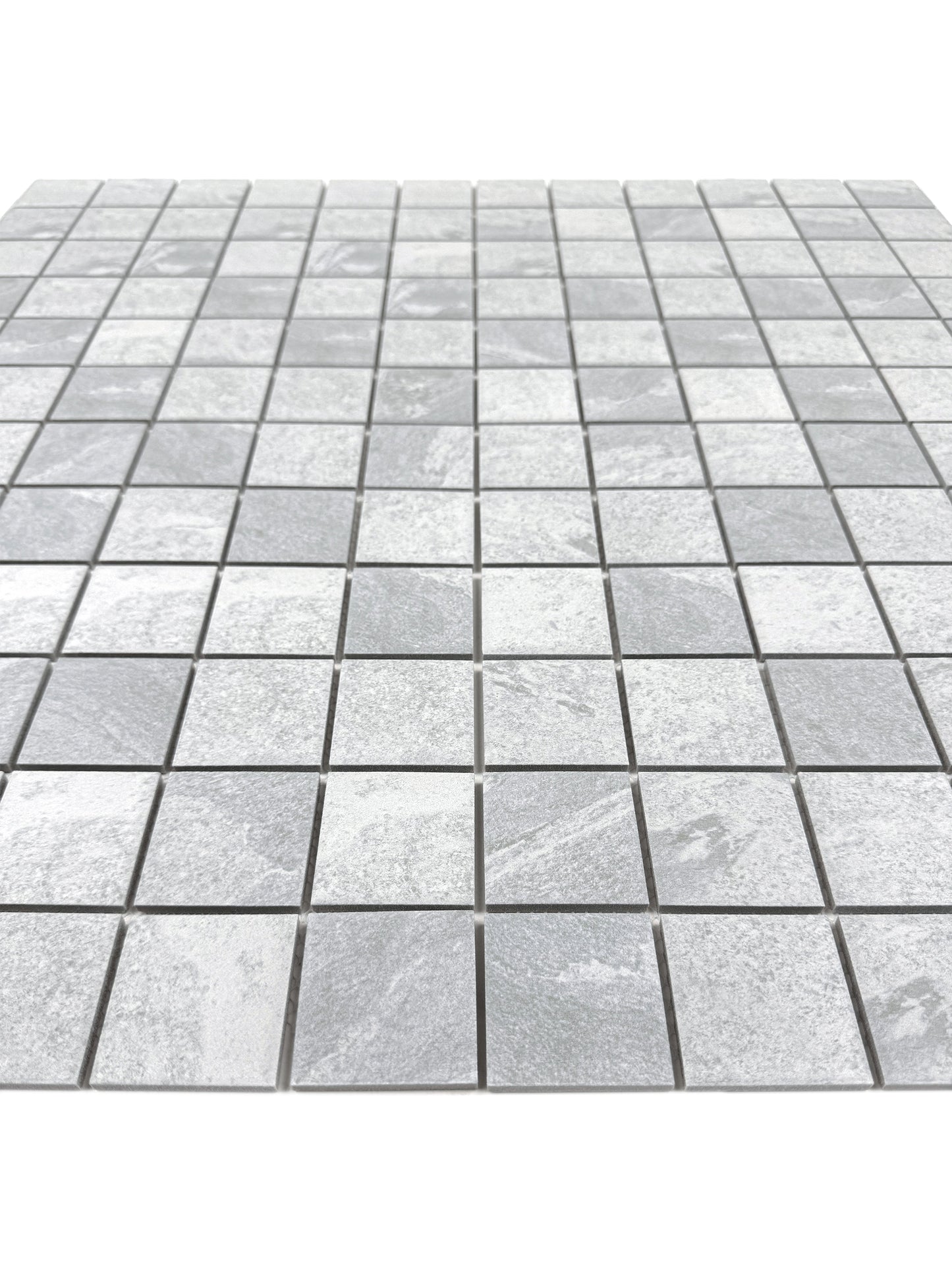 Majestic Naturale Glacier Grey Stone Pattern Flat Surface Porcelain Mosaic