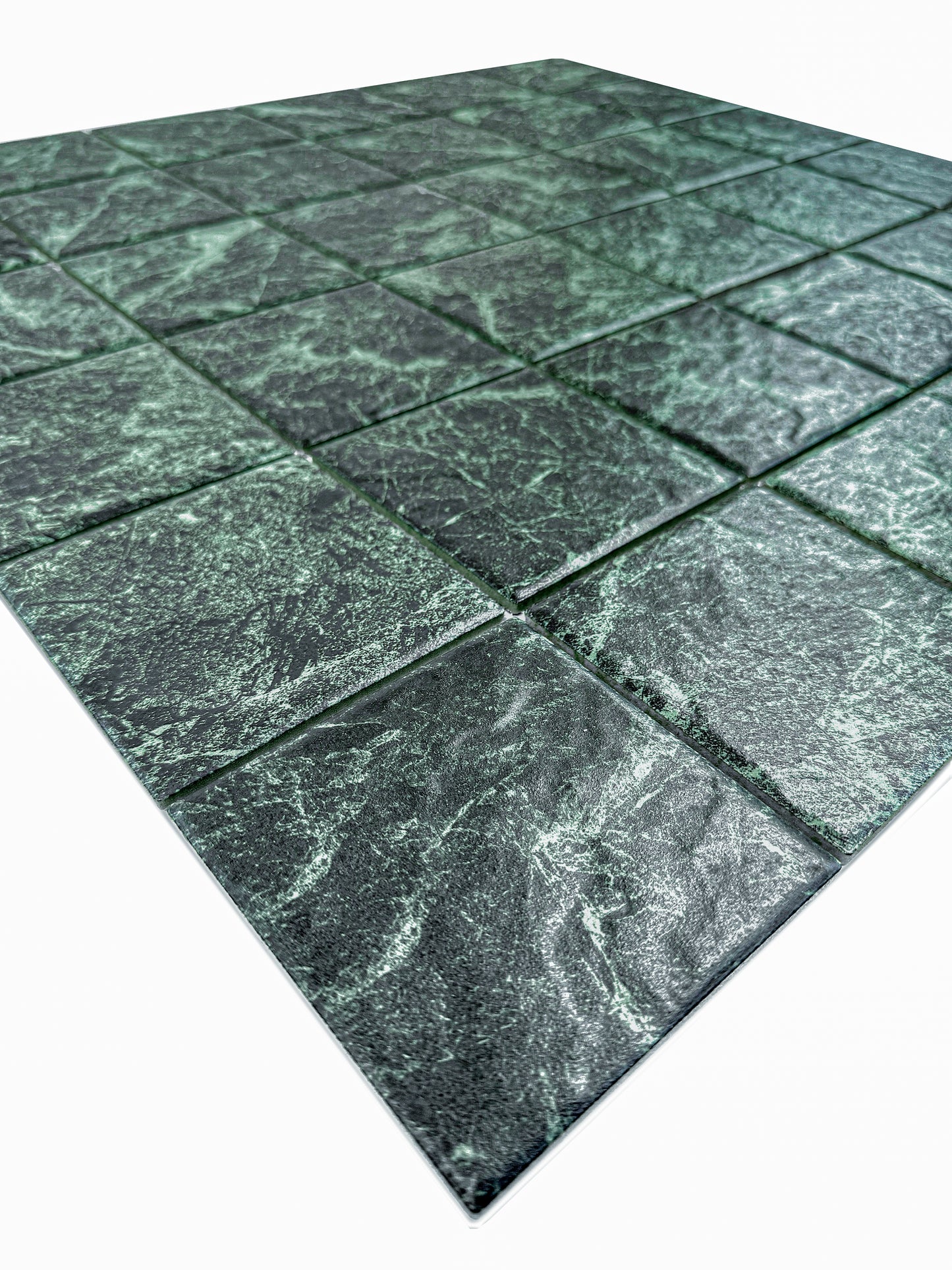 Majestic Naturale Green Big Flower Marble Pattern Porcelain Mosaic