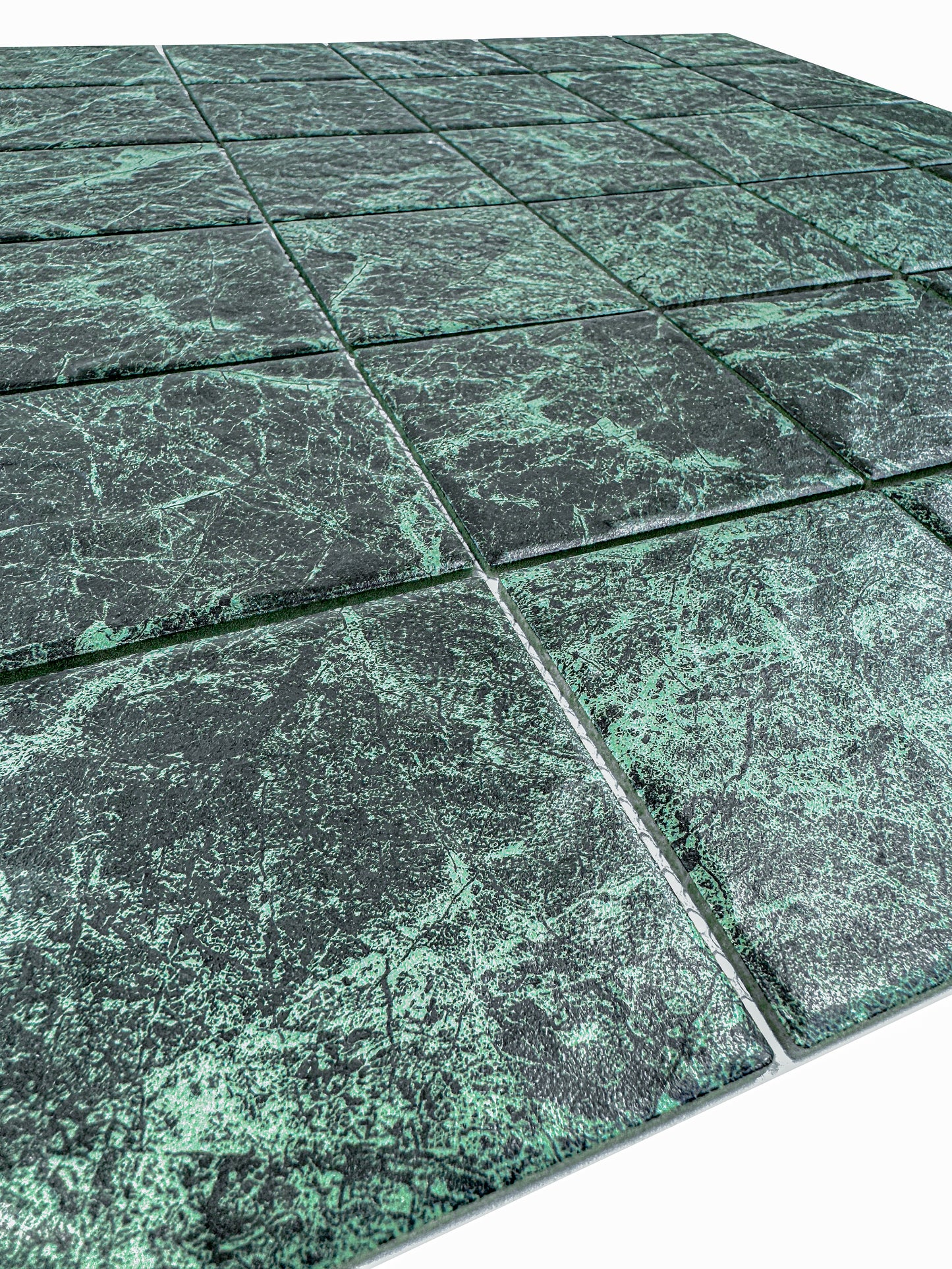 Majestic Naturale Green Big Flower Marble Pattern Porcelain Mosaic