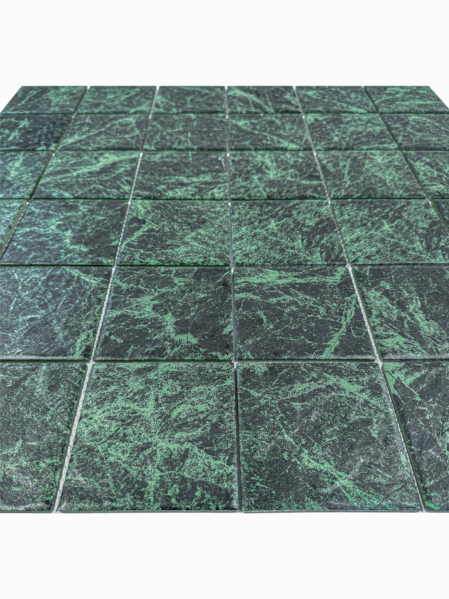 Majestic Naturale Green Big Flower Marble Pattern Porcelain Mosaic