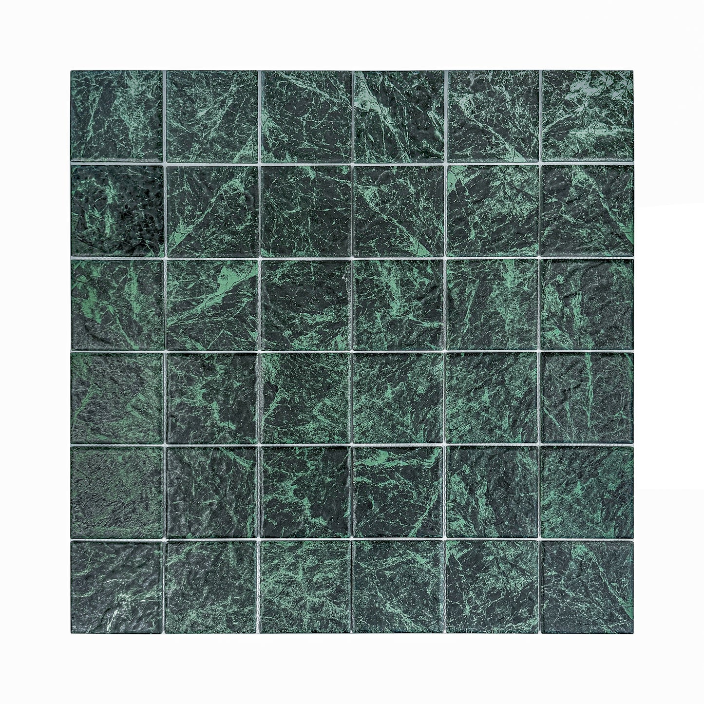 Majestic Naturale Green Big Flower Marble Pattern Porcelain Mosaic