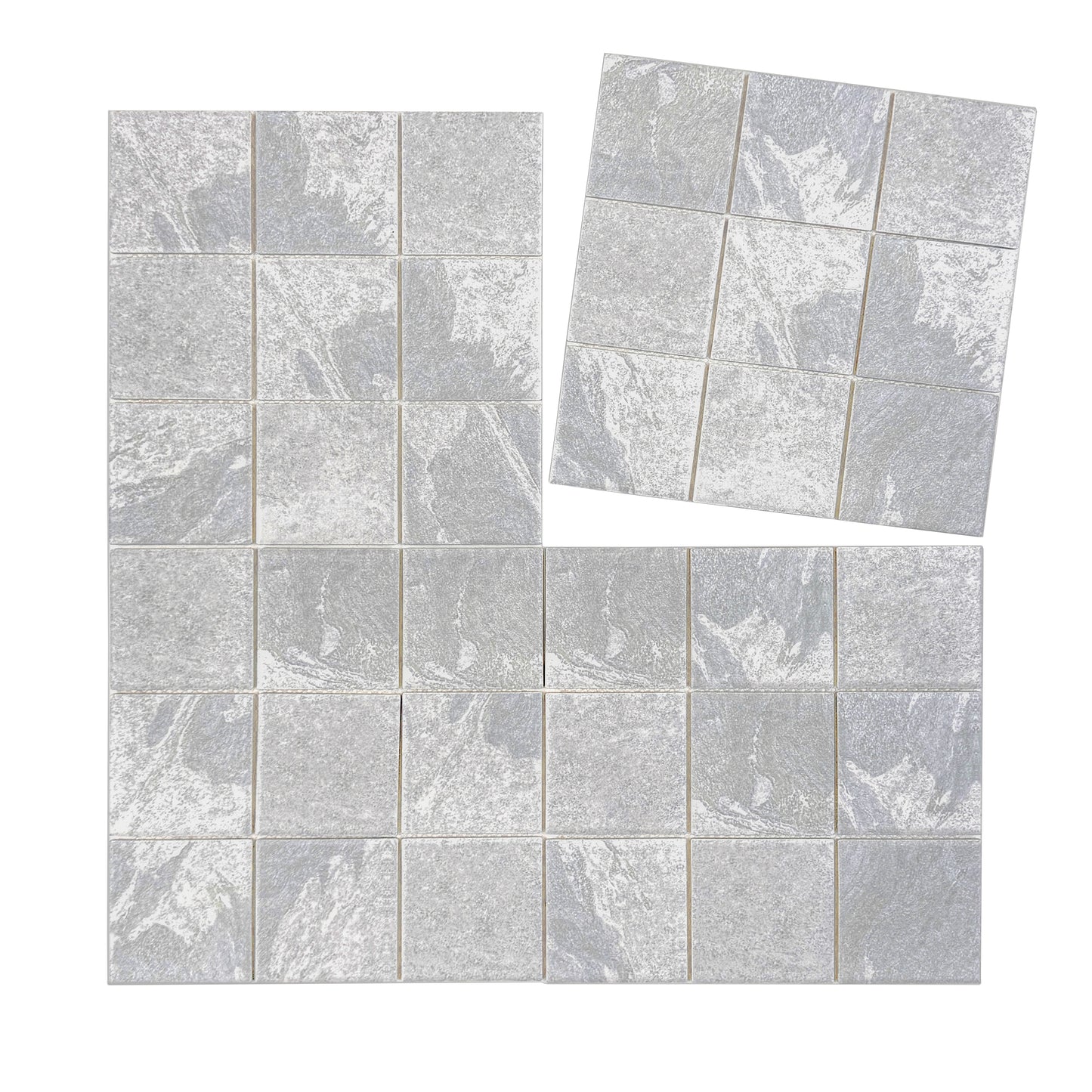 بلاط موزاييك بورسلين Majestic Naturale Glacier Grey Stone Pattern Flat Surface