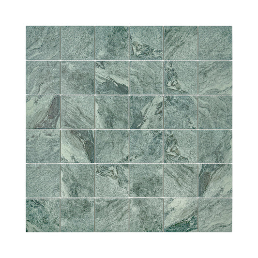 Majestic Naturale Bali Green Stone Pattern Flate Surface Porcelain Mosaic