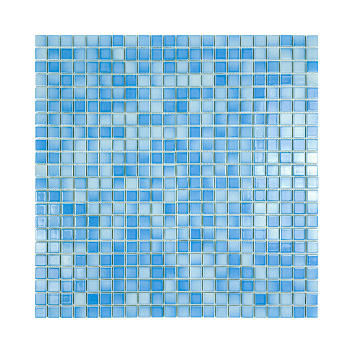 Midnight Splendor Series Light Blue Crystalline Glazed Porcelain Mosaic